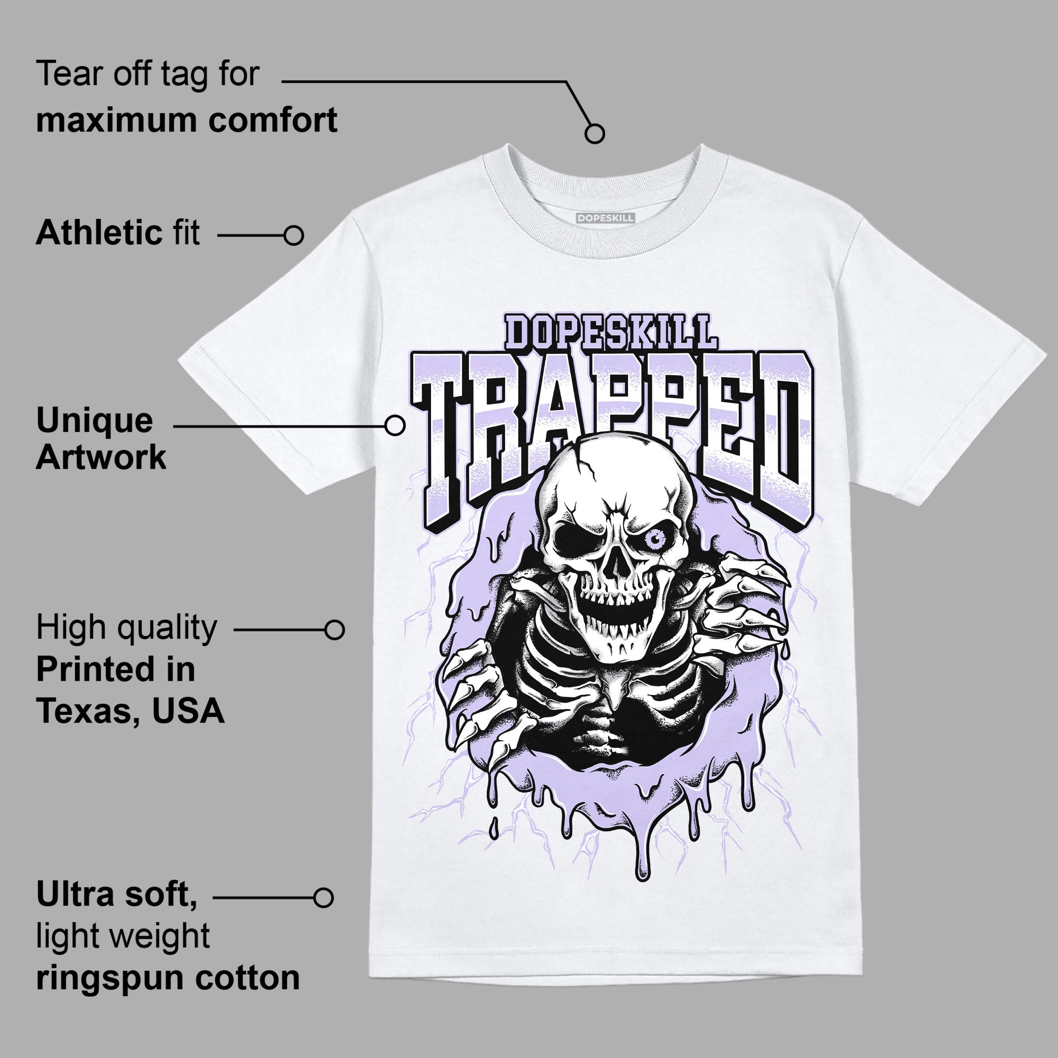 Pure Violet 11s Low superstreetwear T-Shirt Trapped Halloween Graphic