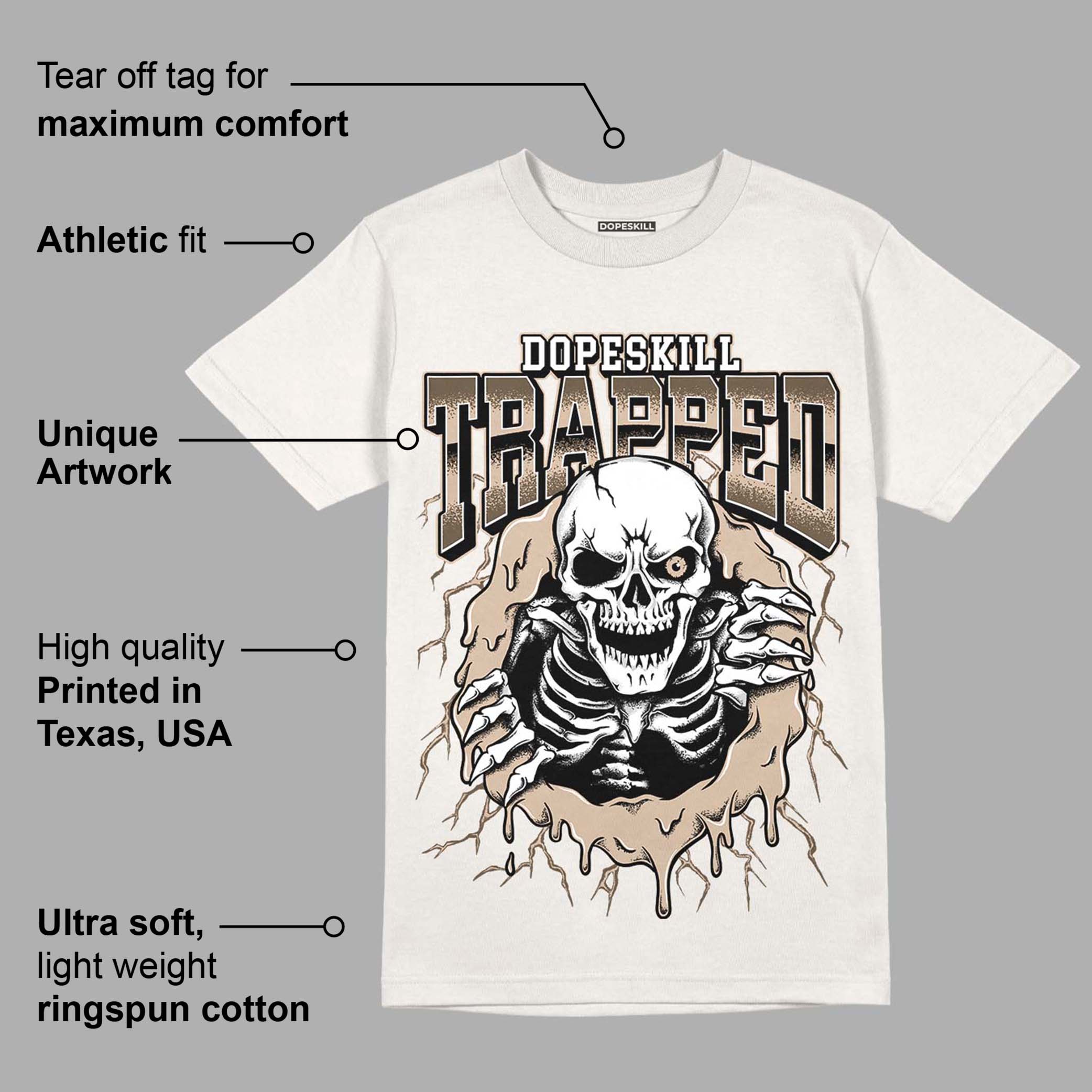 YZ Foam Runner Sand superstreetwear T-shirt Trapped Halloween Graphic