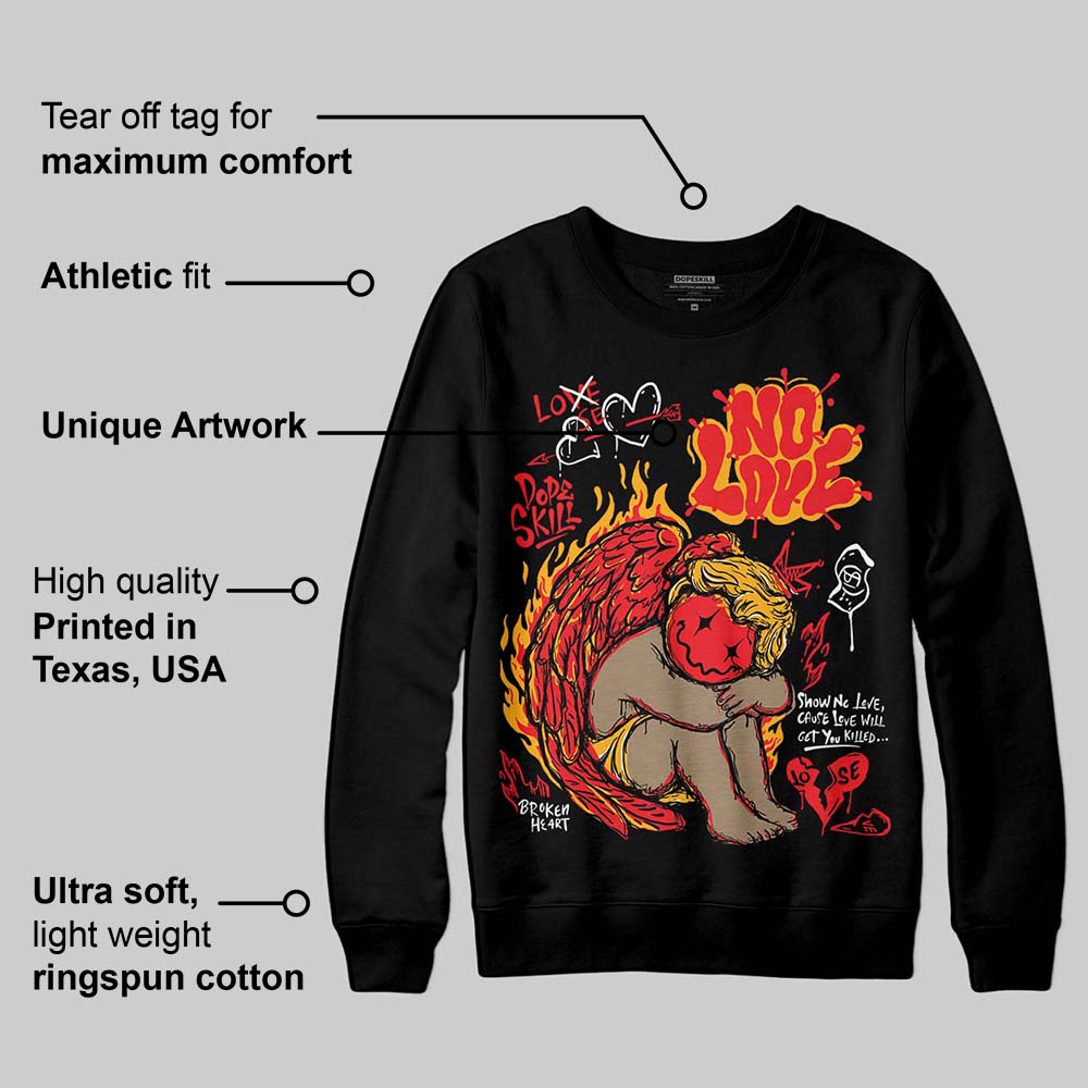 Red Collection superstreetwear Sweatshirt No Love Graphic