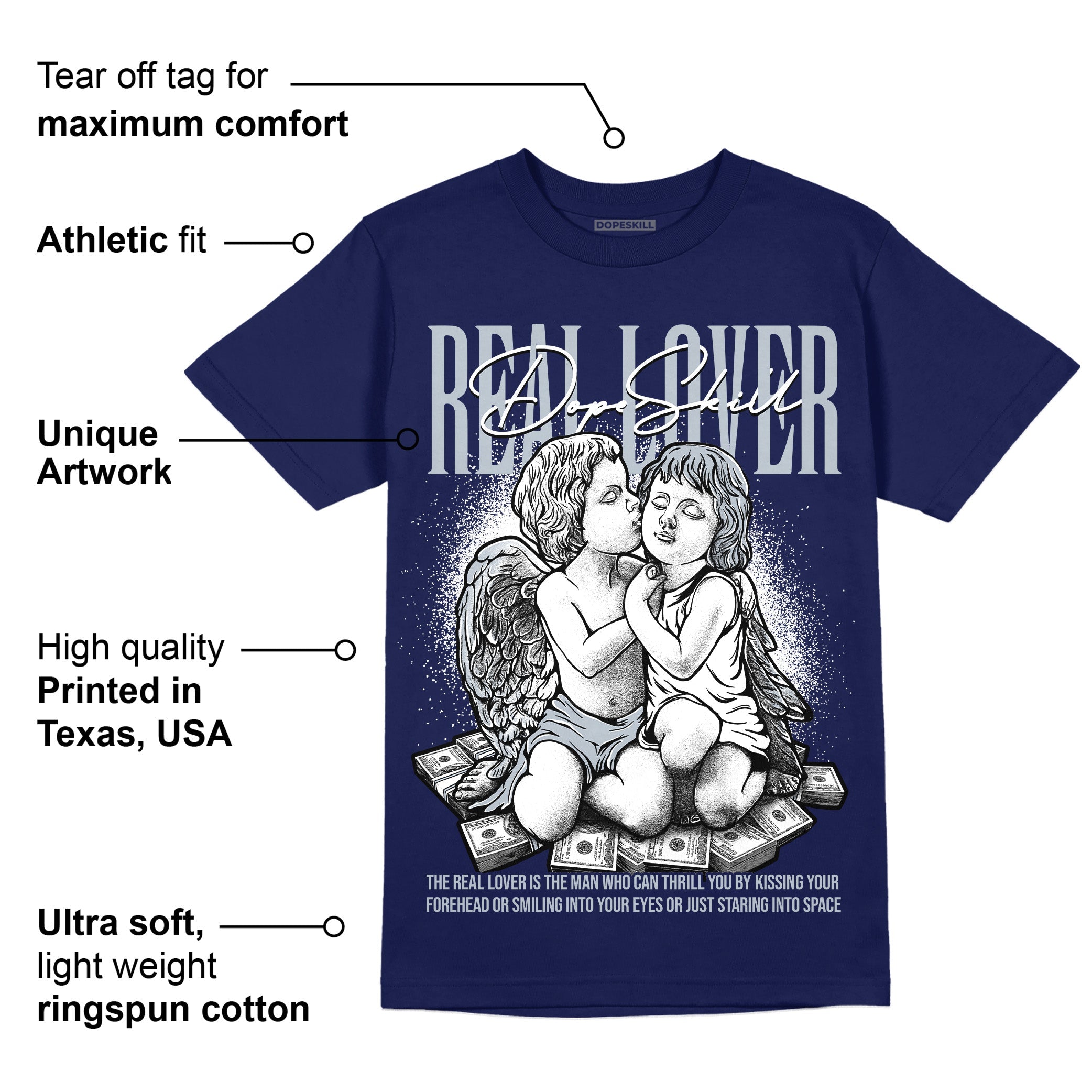 Midnight Navy 11s superstreetwear T-shirt Real Lover Graphic