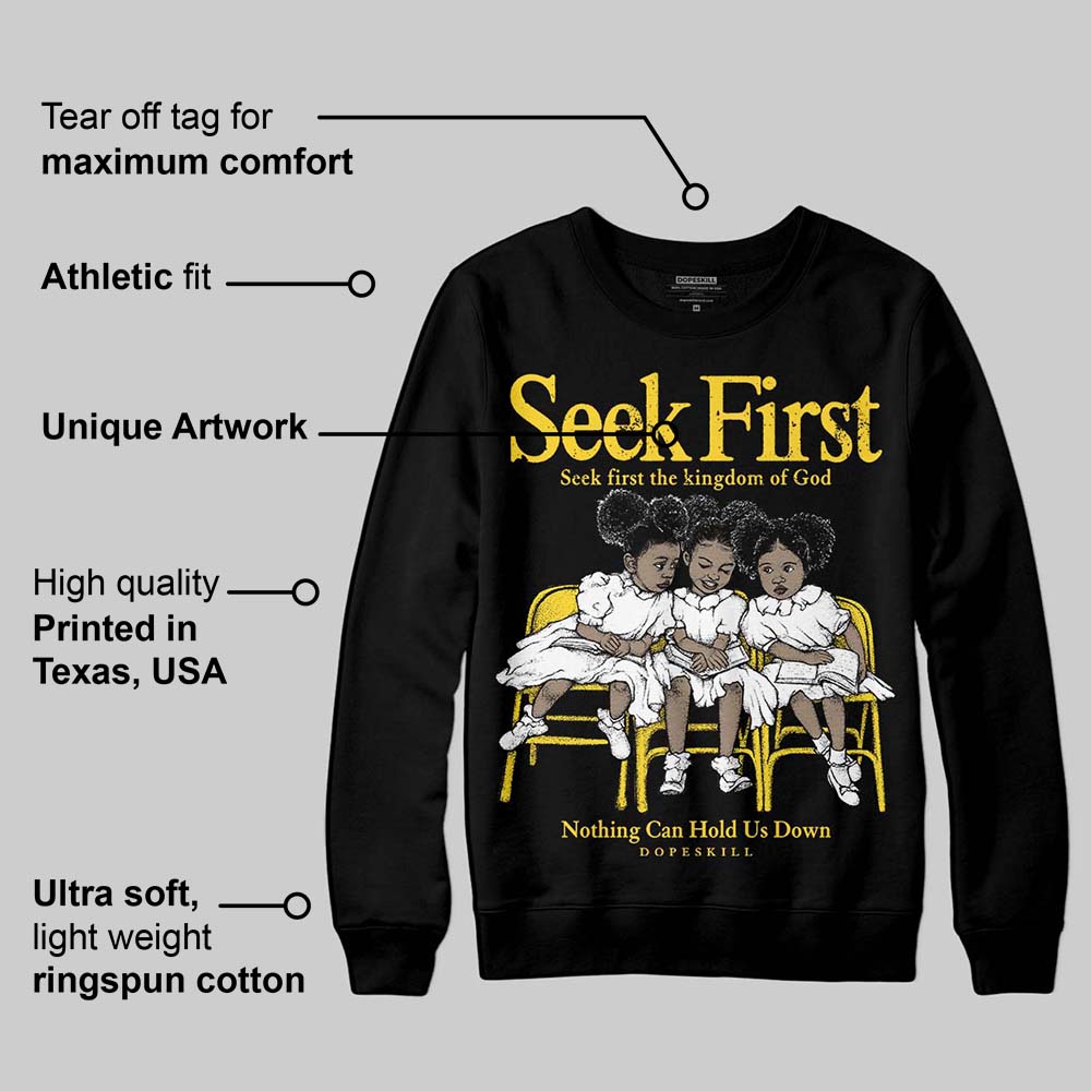 Black Tour Yellow AJ 4 Thunder superstreetwear Sweatshirt New Seek First Graphic