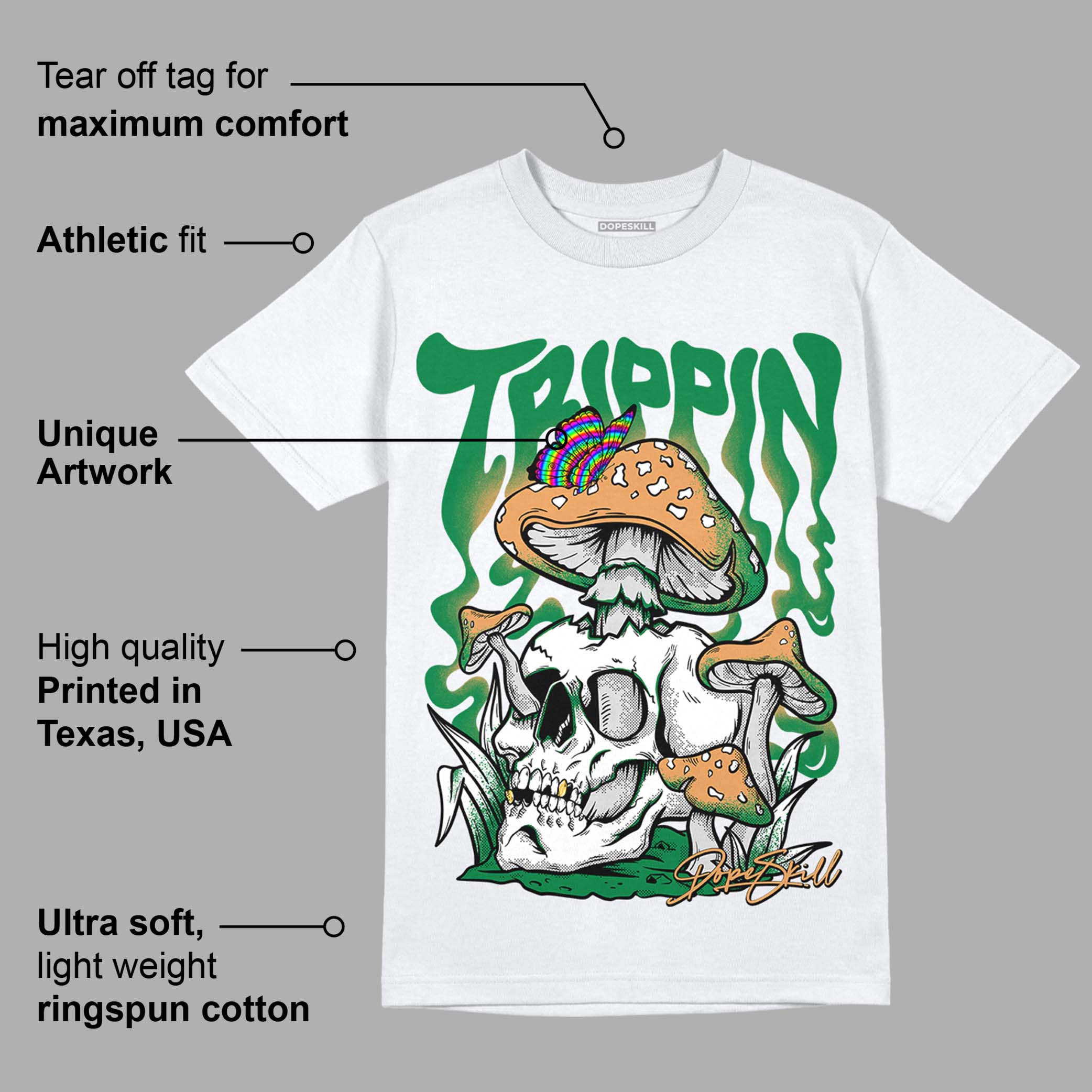 Pine Green 4s superstreetwear T-Shirt Trippin Graphic