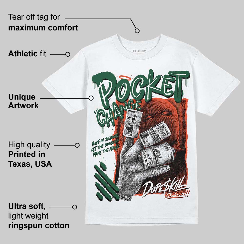 Dunk Team Dark Green Orange superstreetwear T-Shirt Pocket Change Graphic