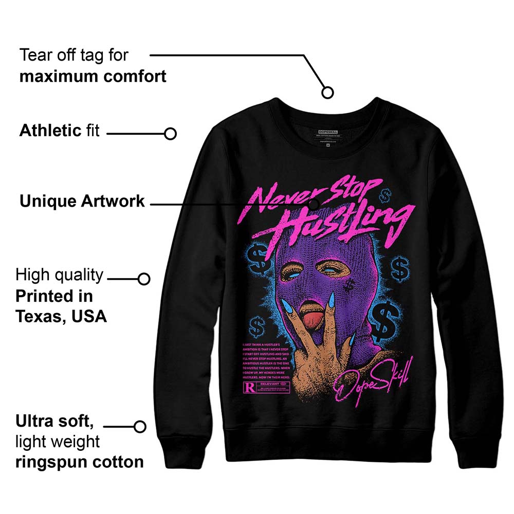 PURPLE Collection superstreetwear Sweatshirt Never Stop Hustling Graphic
