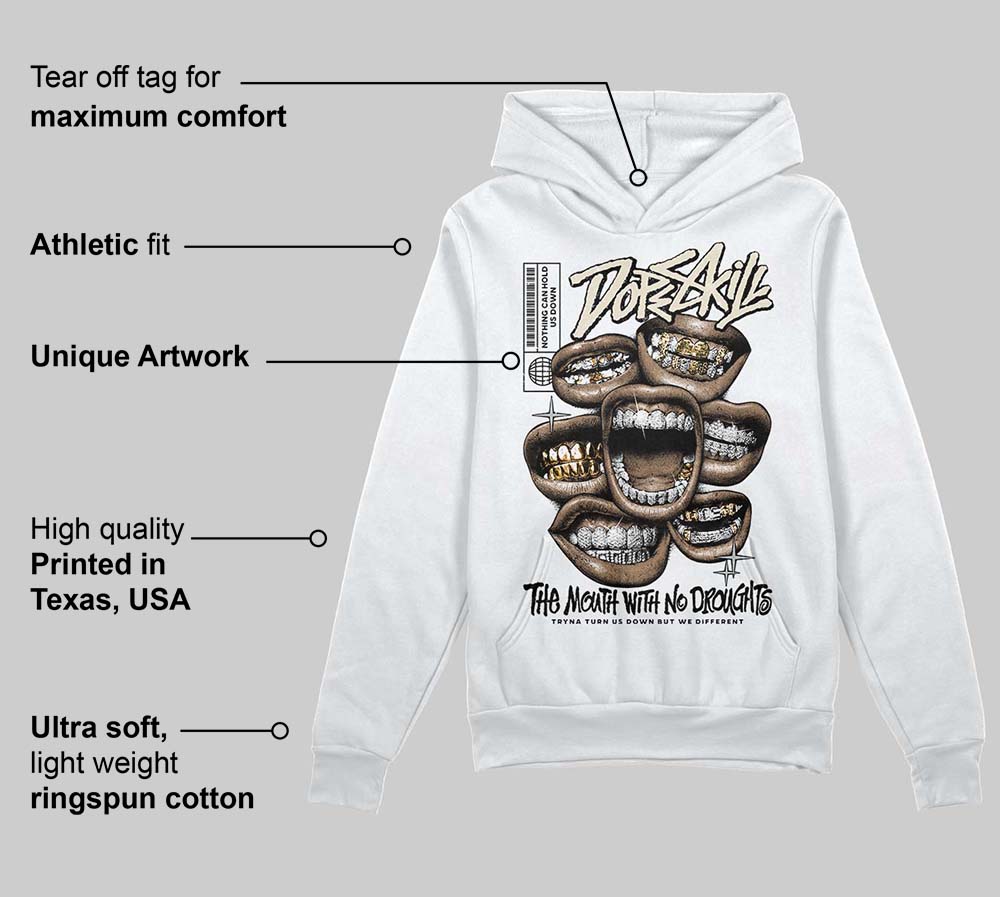 Reverse Metallic 5s superstreetwear Hoodie Sweatshirt The Mouth With No Droughts Graphic