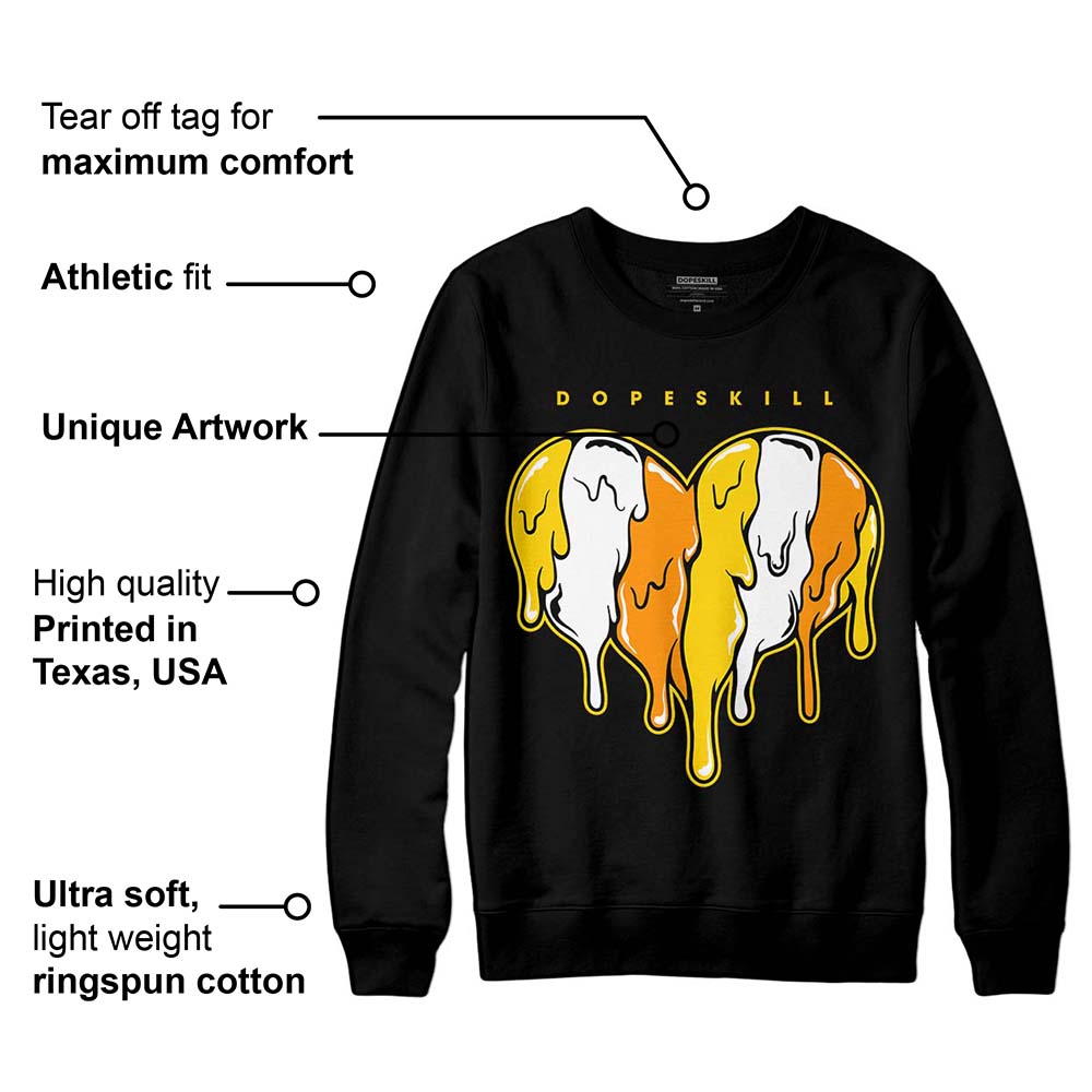 Yellow Ochre 6s superstreetwear Sweatshirt Slime Drip Heart Graphic