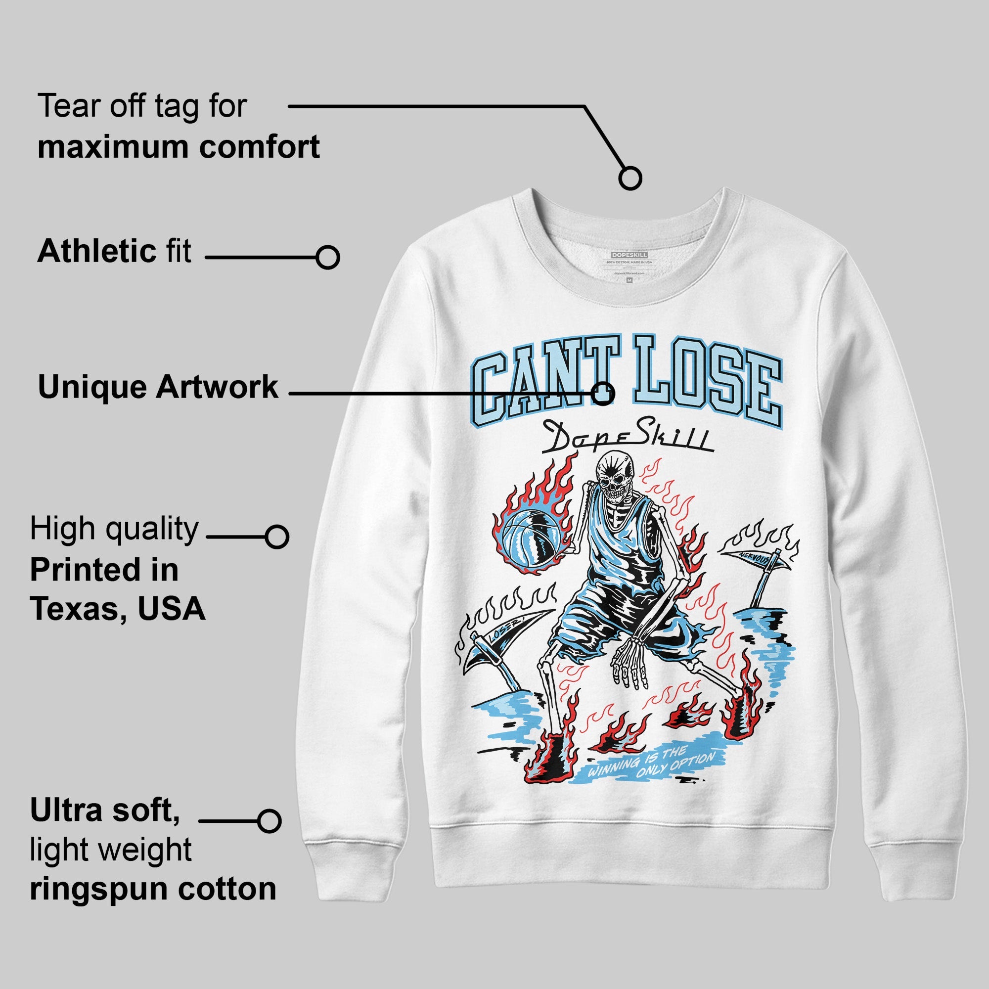 Legend Blue 11s superstreetwear Sweatshirt Cant Lose Graphic