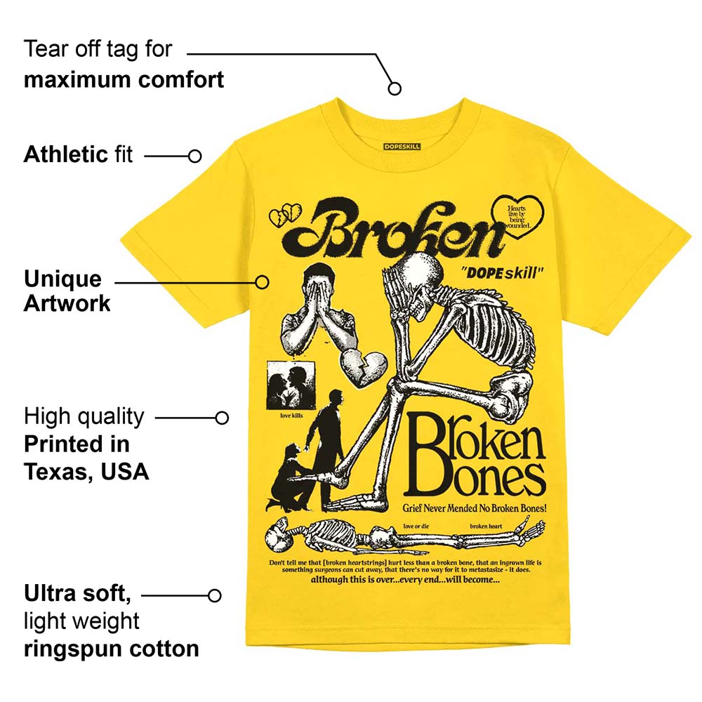 Yellow Ochre 6s superstreetwear Yellow T-shirt Broken Bones Graphic