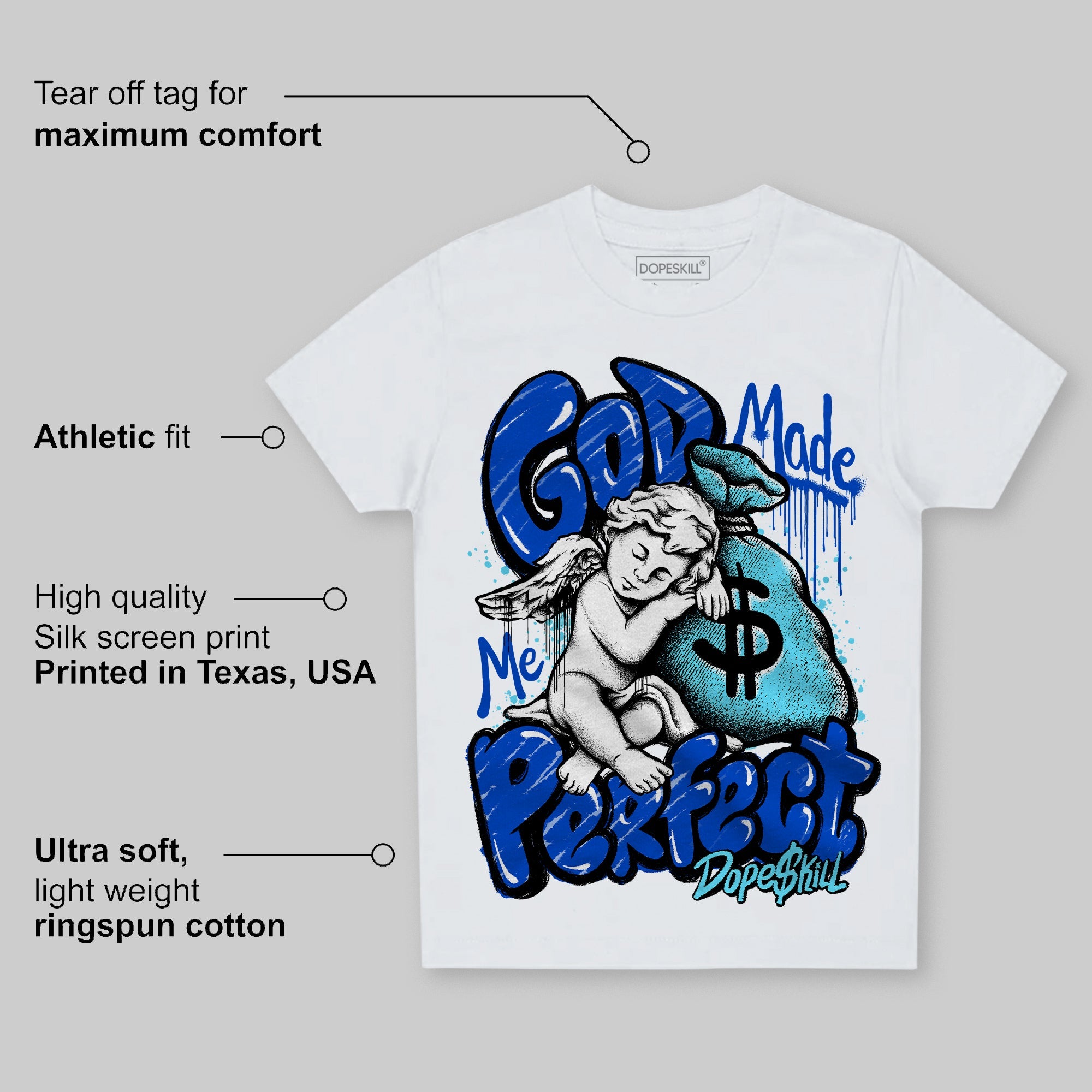 SB Dunk Argon superstreetwear Toddler Kids T-shirt God Made Me Perfect Graphic