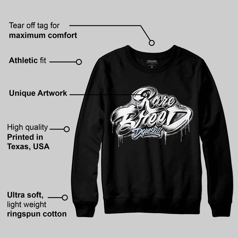 Black Metallic Reimagined 5s superstreetwear Sweatshirt Rare Breed Type Graphic