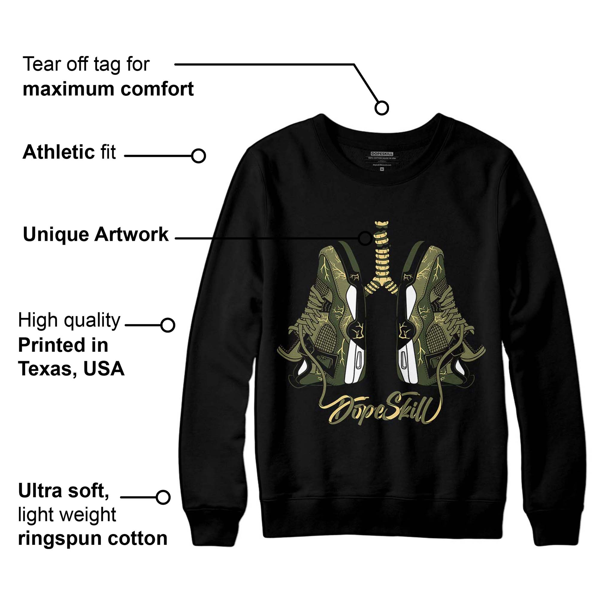 Craft Olive 4s superstreetwear Sweatshirt Breathe Graphic