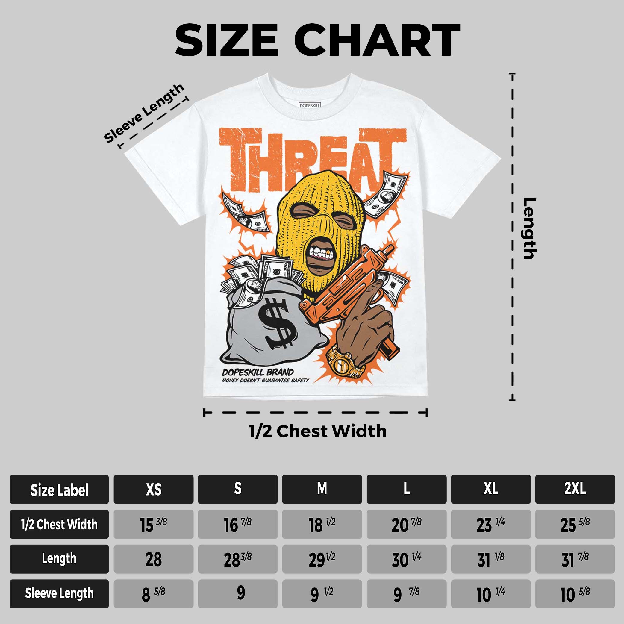 Orange Black White superstreetwear Oversize Print T-Shirt Under Threat Graphic