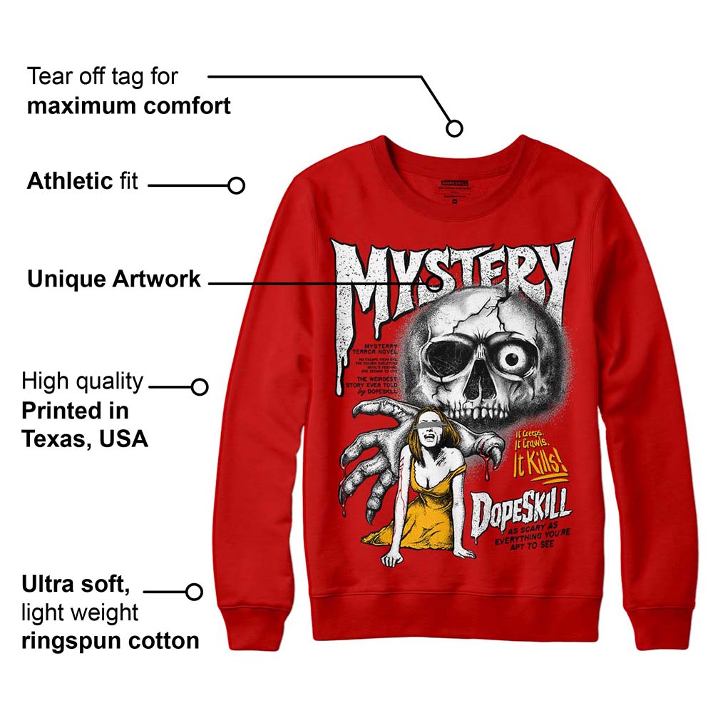 Red Collection superstreetwear Red Sweatshirt Mystery Ghostly Grasp Graphic