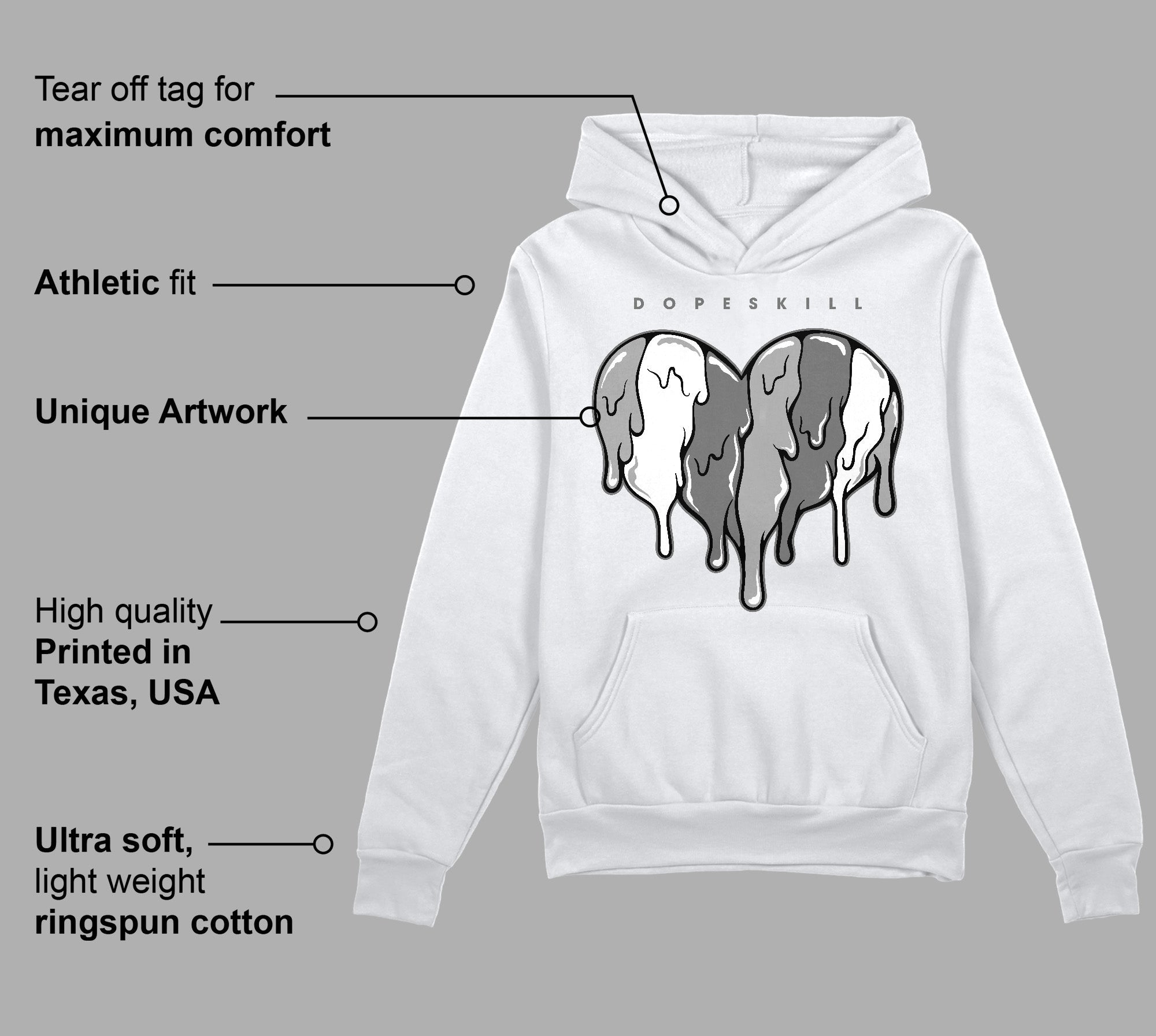 AJ 12 Stealth superstreetwear Hoodie Sweatshirt Slime Drip Heart Graphic