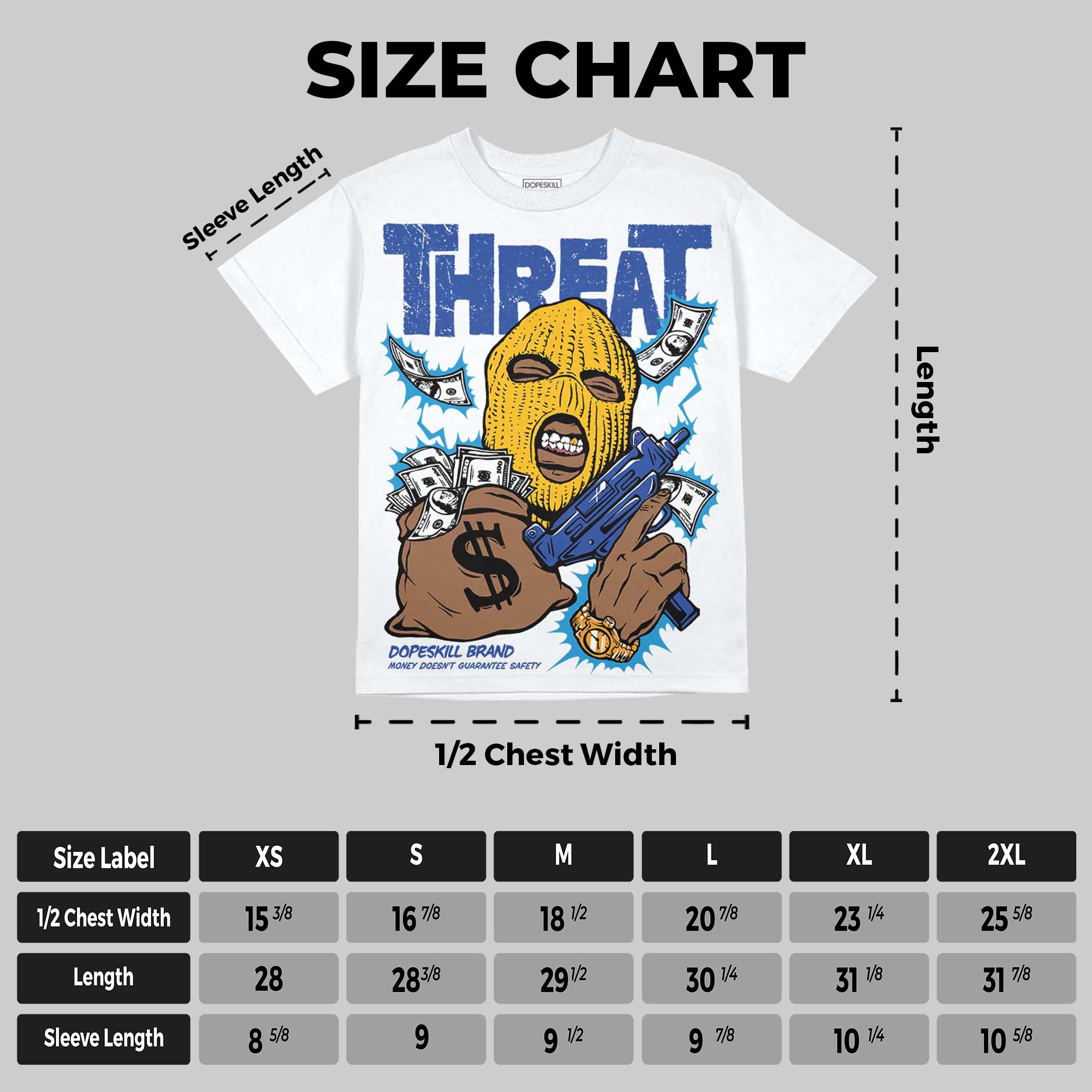 Royal Blue Collection superstreetwear Oversize Print T-Shirt Under Threat Graphic
