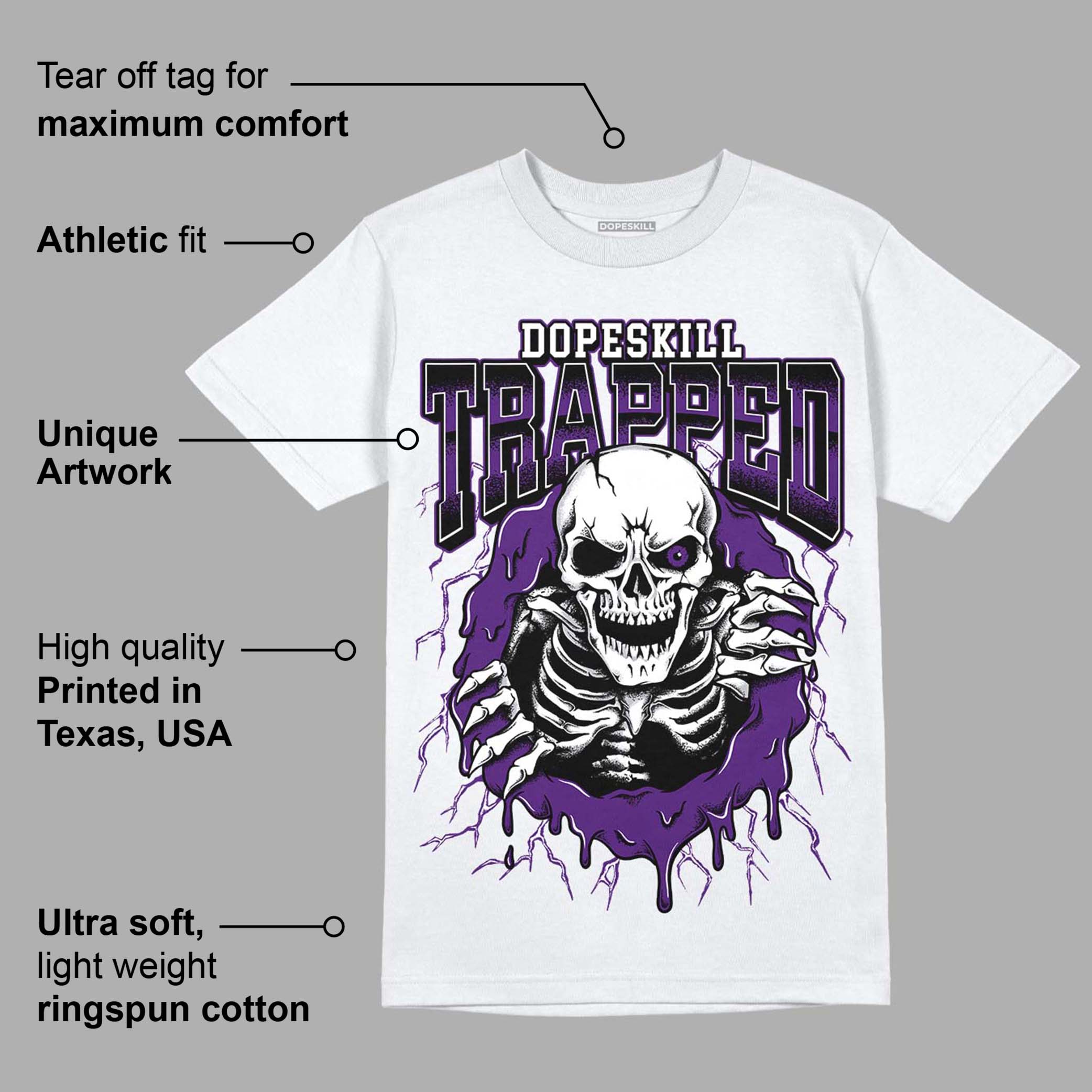 Field Purple 12s superstreetwear T-Shirt Trapped Halloween Graphic