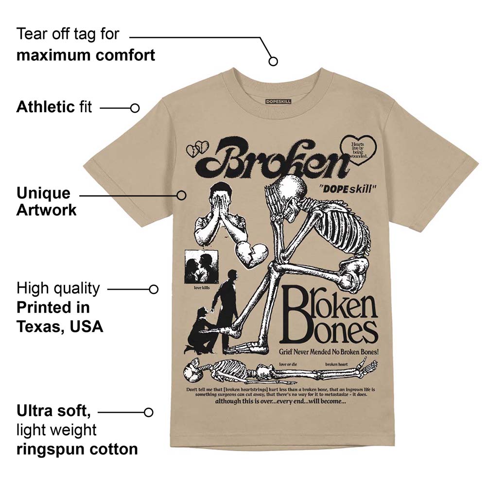 Latte 1s superstreetwear Medium Brown T-shirt Broken Bones Graphic