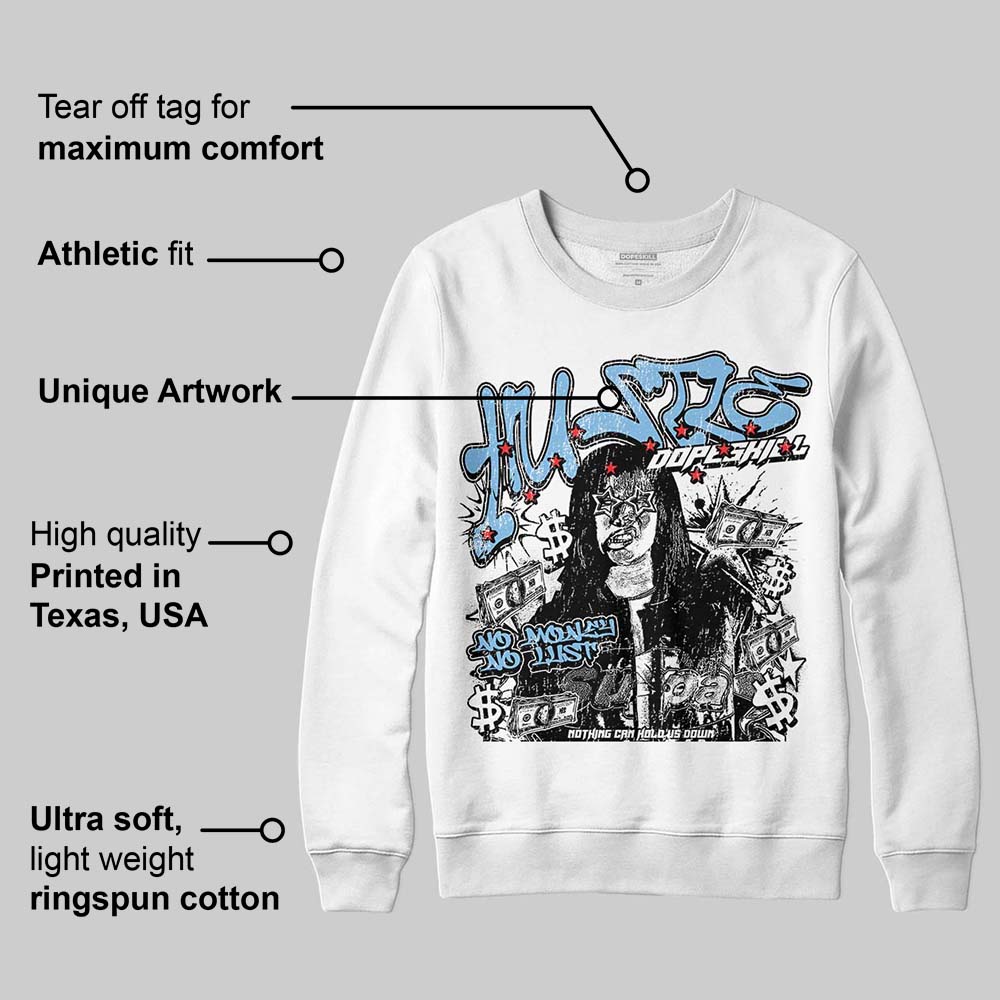 University Blue Collection superstreetwear Sweatshirt No Money No Lust Graphic