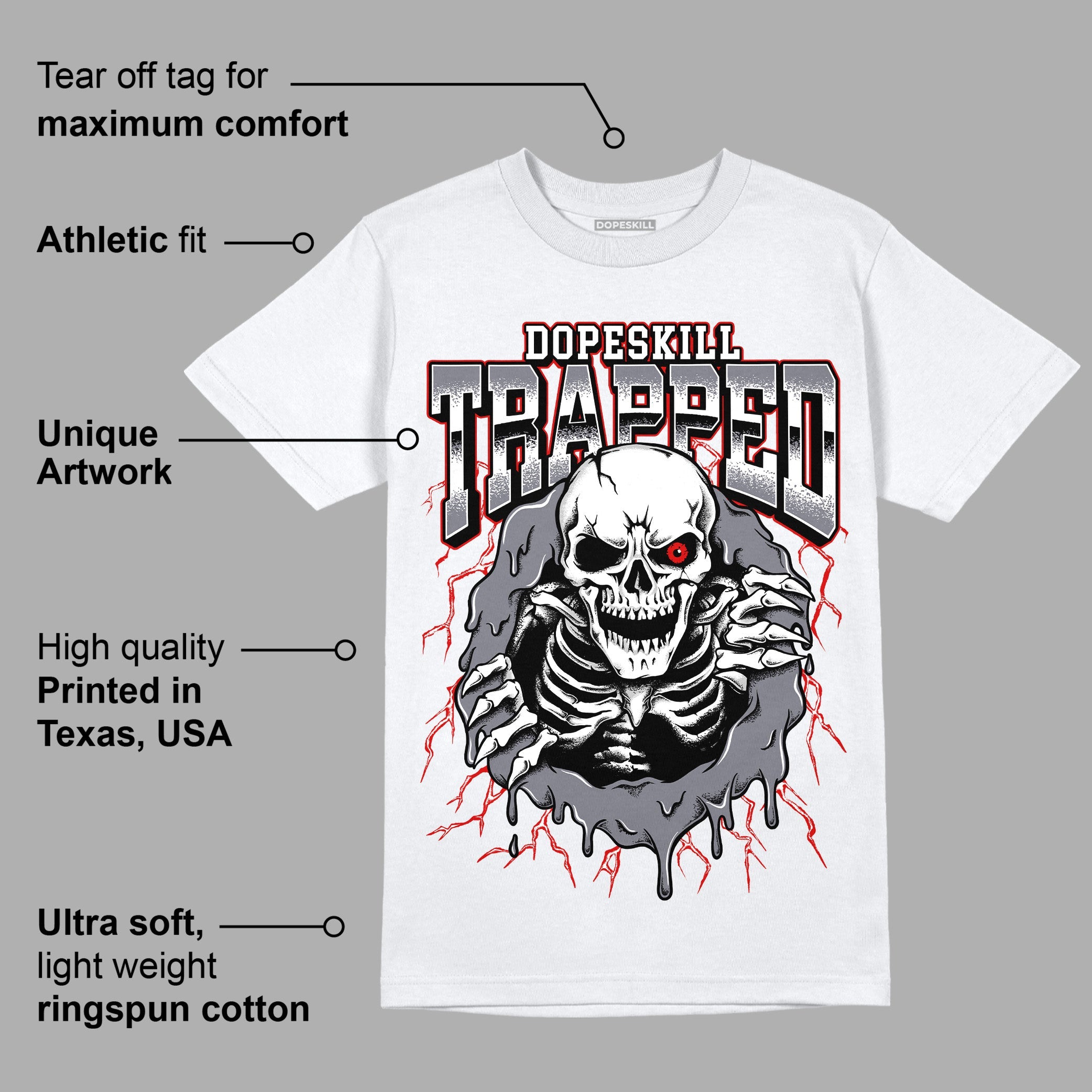 Fire Red 9s superstreetwear T-Shirt Trapped Halloween Graphic