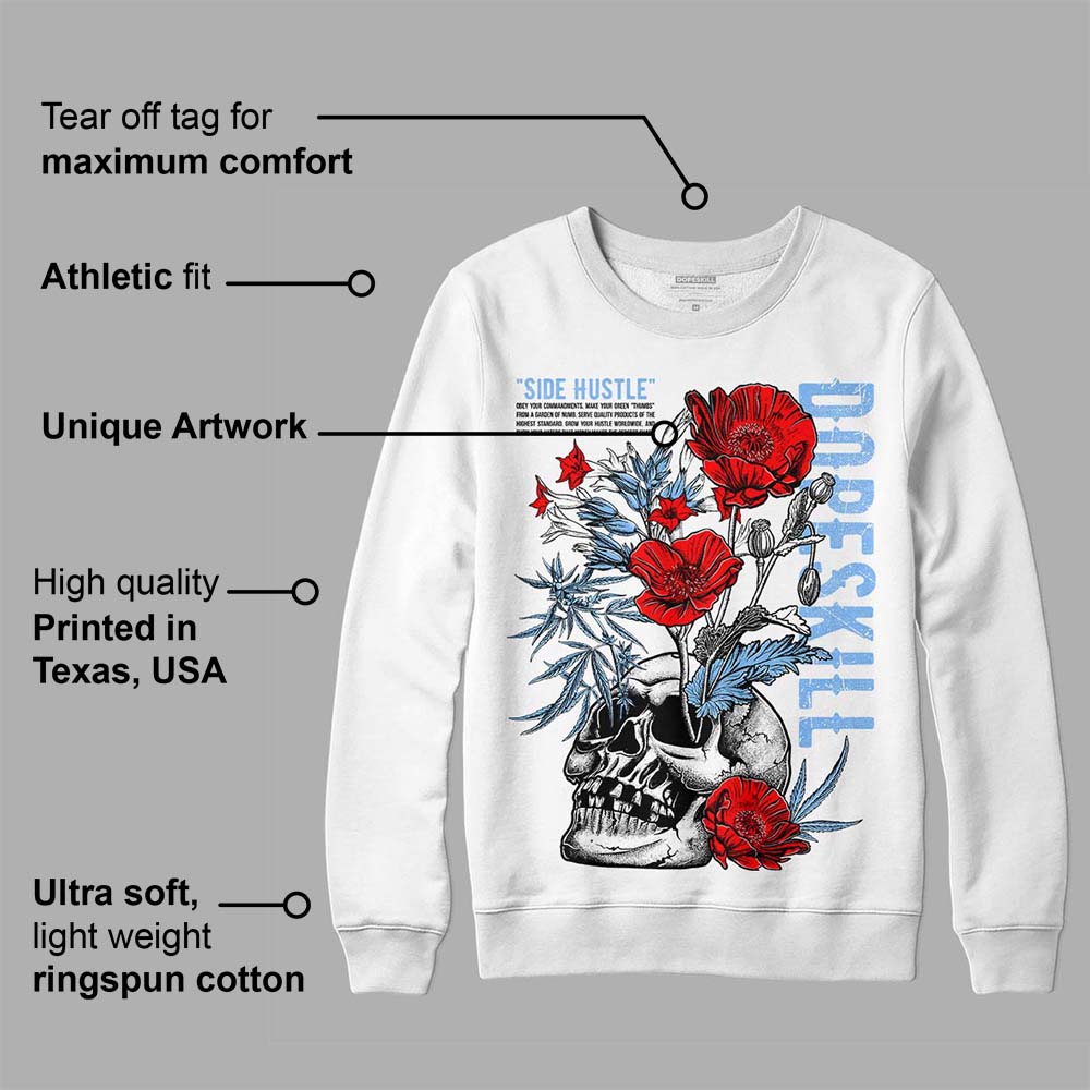 Powder Blue 9s superstreetwear Sweatshirt Side Hustle Graphic