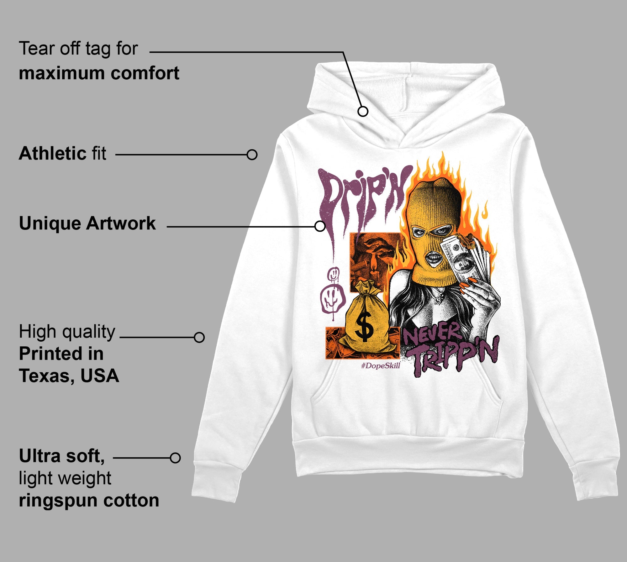 Brotherhood 1s High OG superstreetwear Hoodie Sweatshirt Drip'n Never Tripp'n Graphic