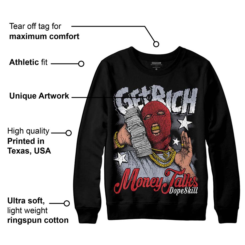 Bred Reimagined 4s superstreetwear Sweatshirt Get Rich Graphic