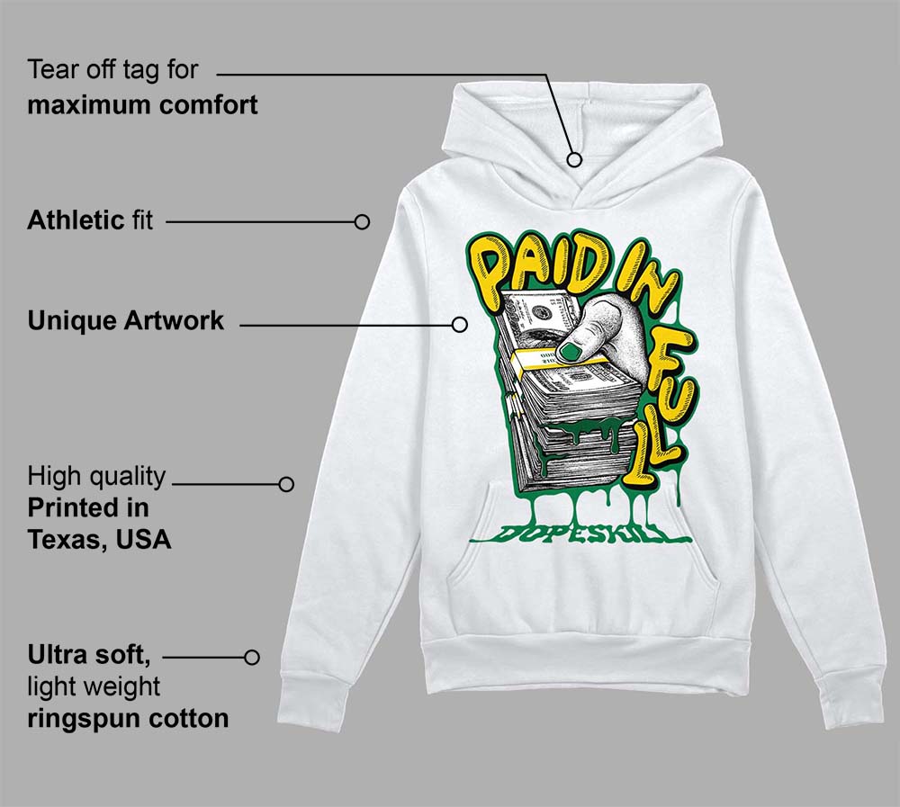 Green Collection superstreetwear Hoodie Sweatshirt Paid In Full Graphic