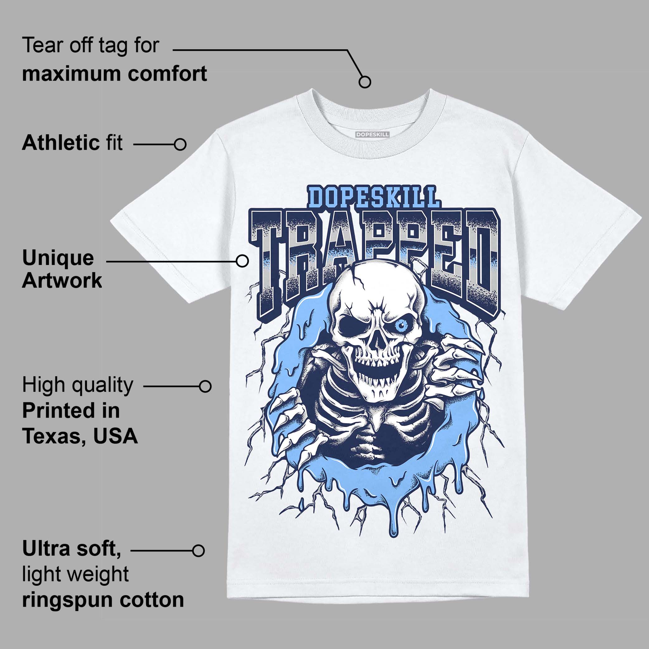 Midnight Navy 5s superstreetwear T-Shirt Trapped Halloween Graphic