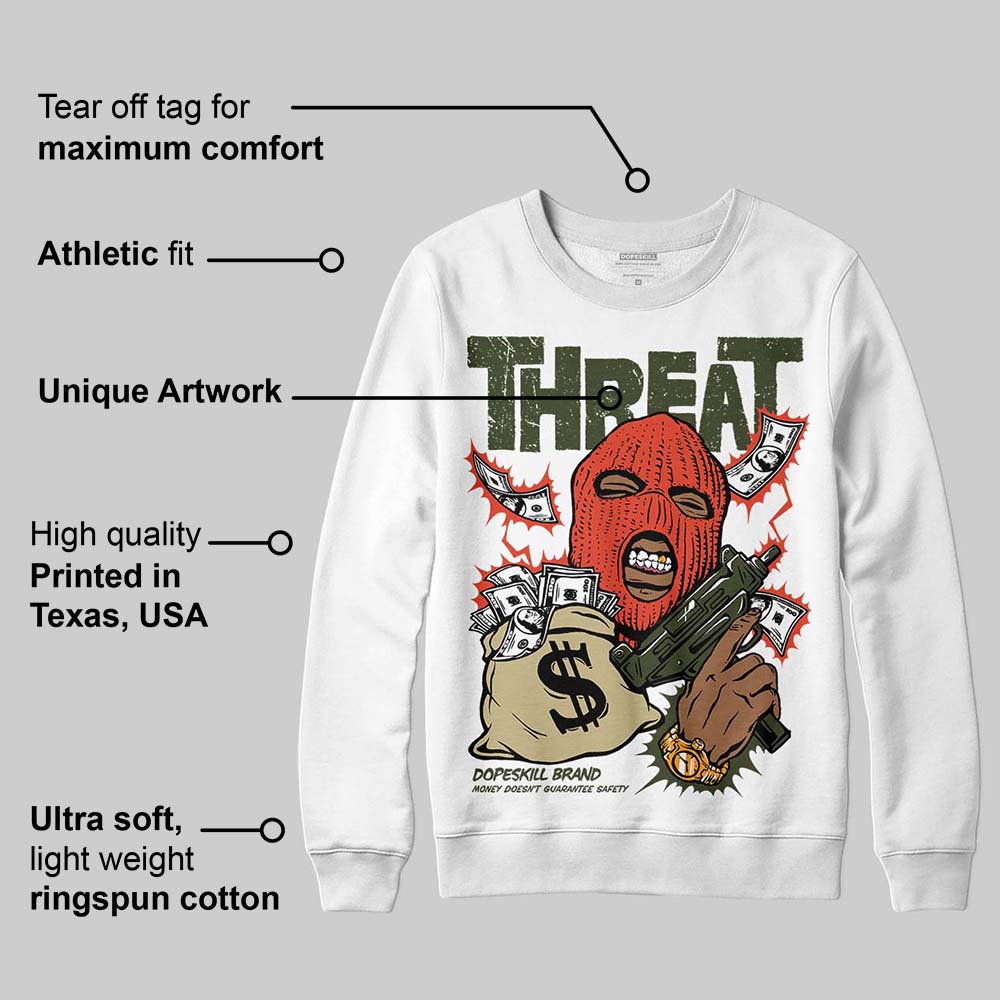 Olive Collection superstreetwear Sweatshirt Under Threat Graphic