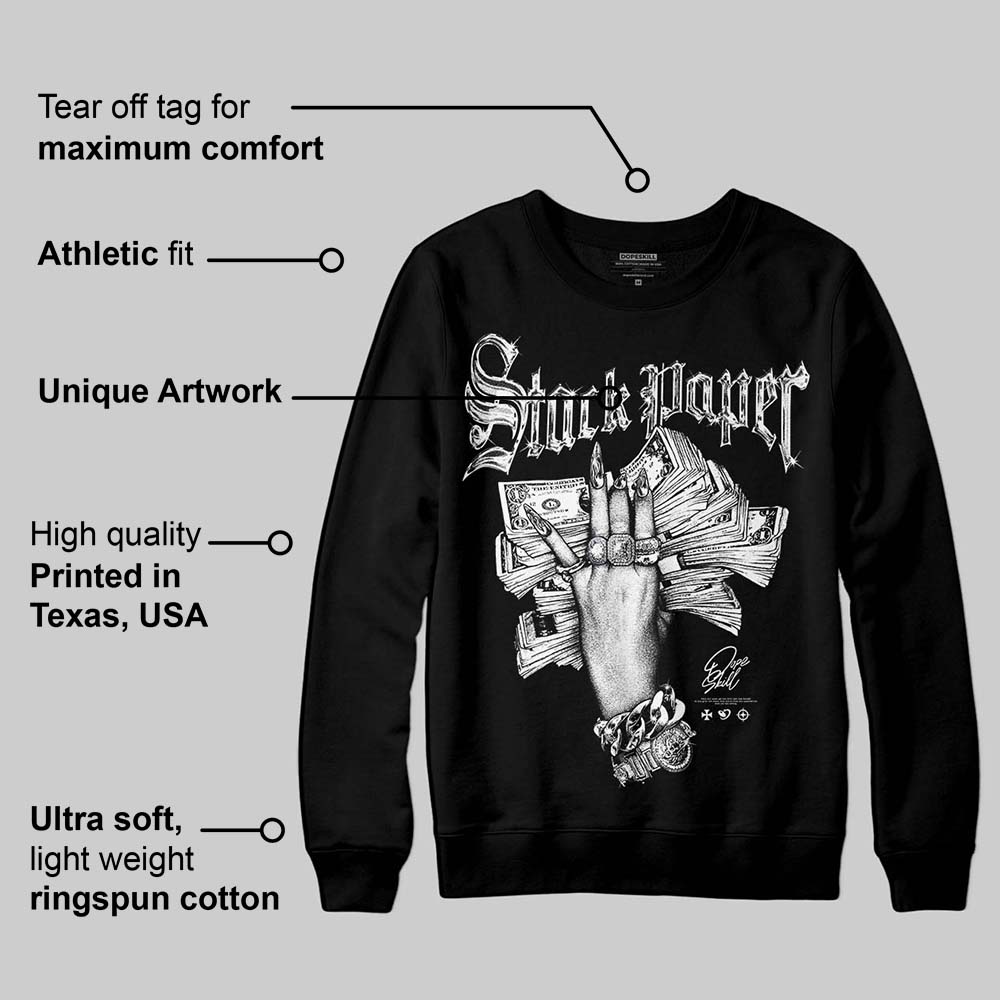 Black and White Collection superstreetwear Sweatshirt Stack Paper Graphic