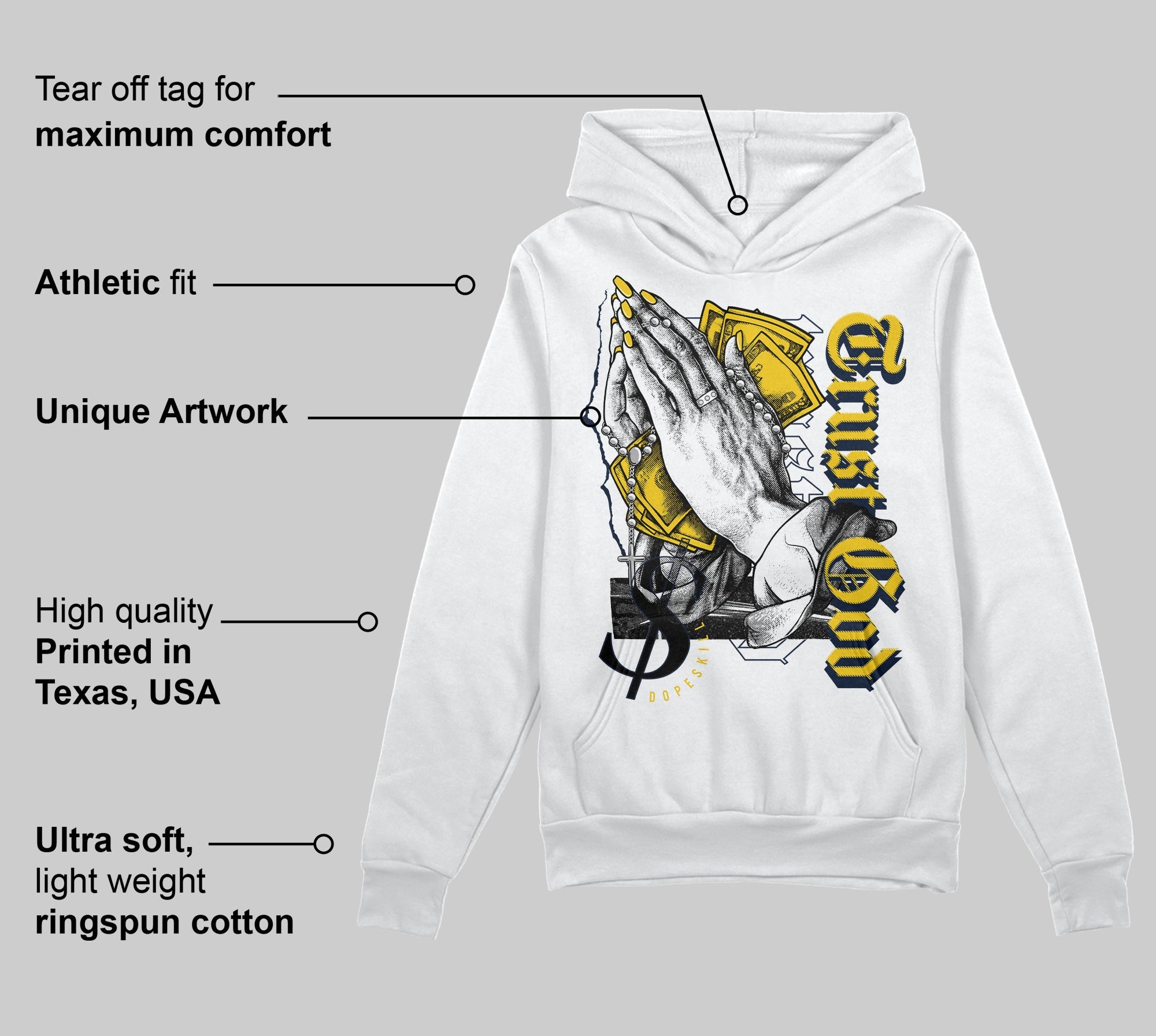 Michigan Dunks superstreetwear Hoodie Sweatshirt Trust God Graphic