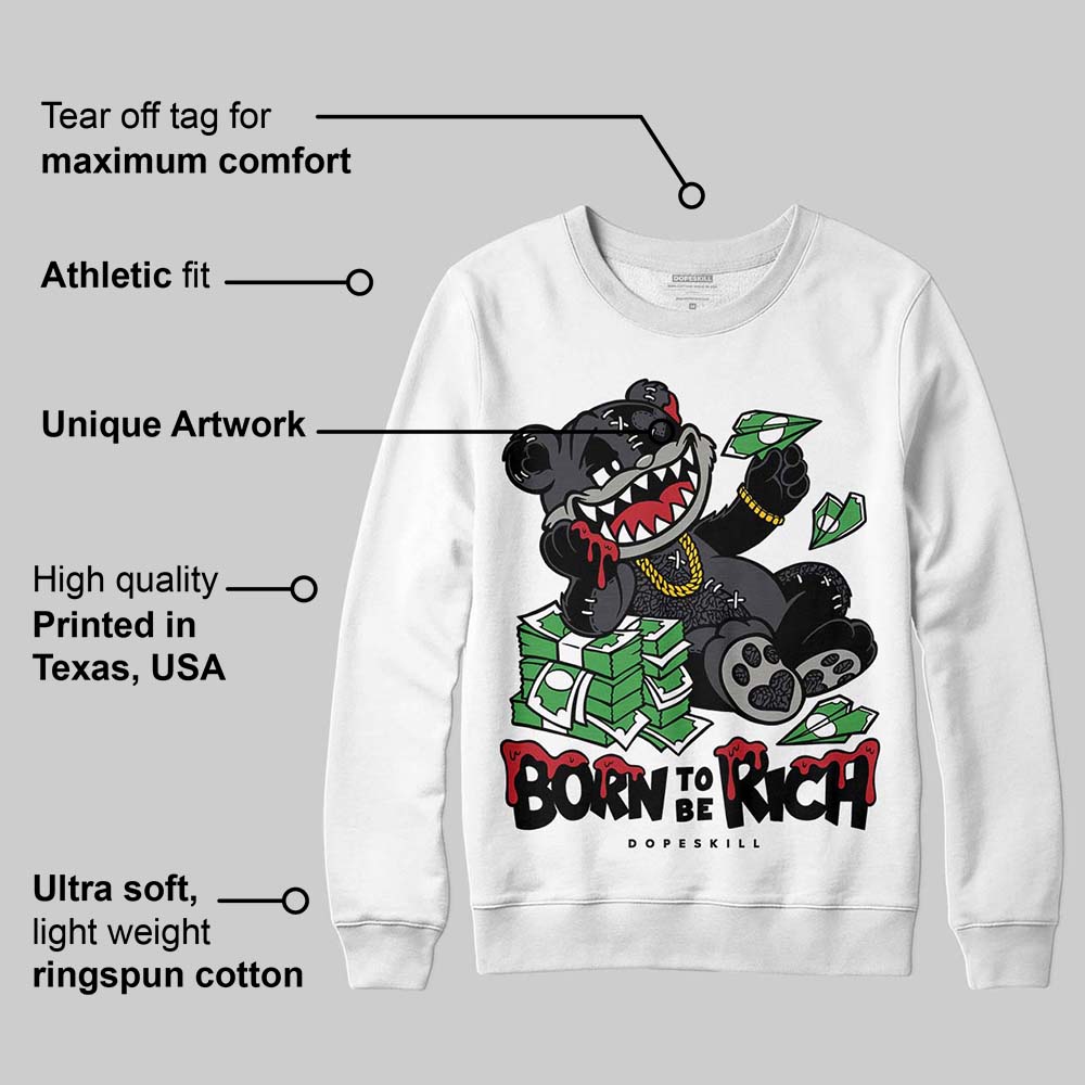 Black Cat 3s superstreetwear Sweatshirt Born To Be Rich Graphic
