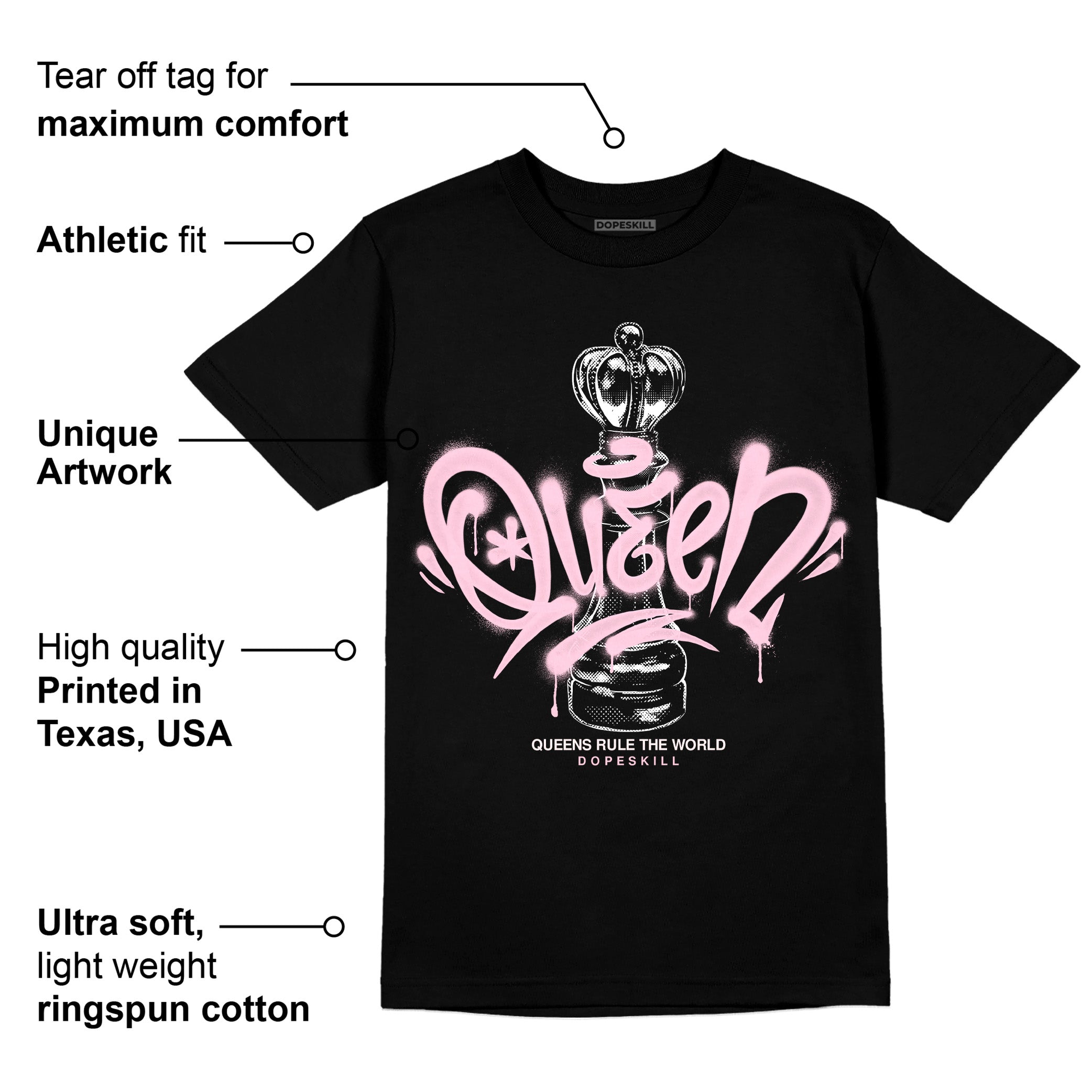 Dunk Low Pink Foam superstreetwear T-Shirt Queen Chess Graphic