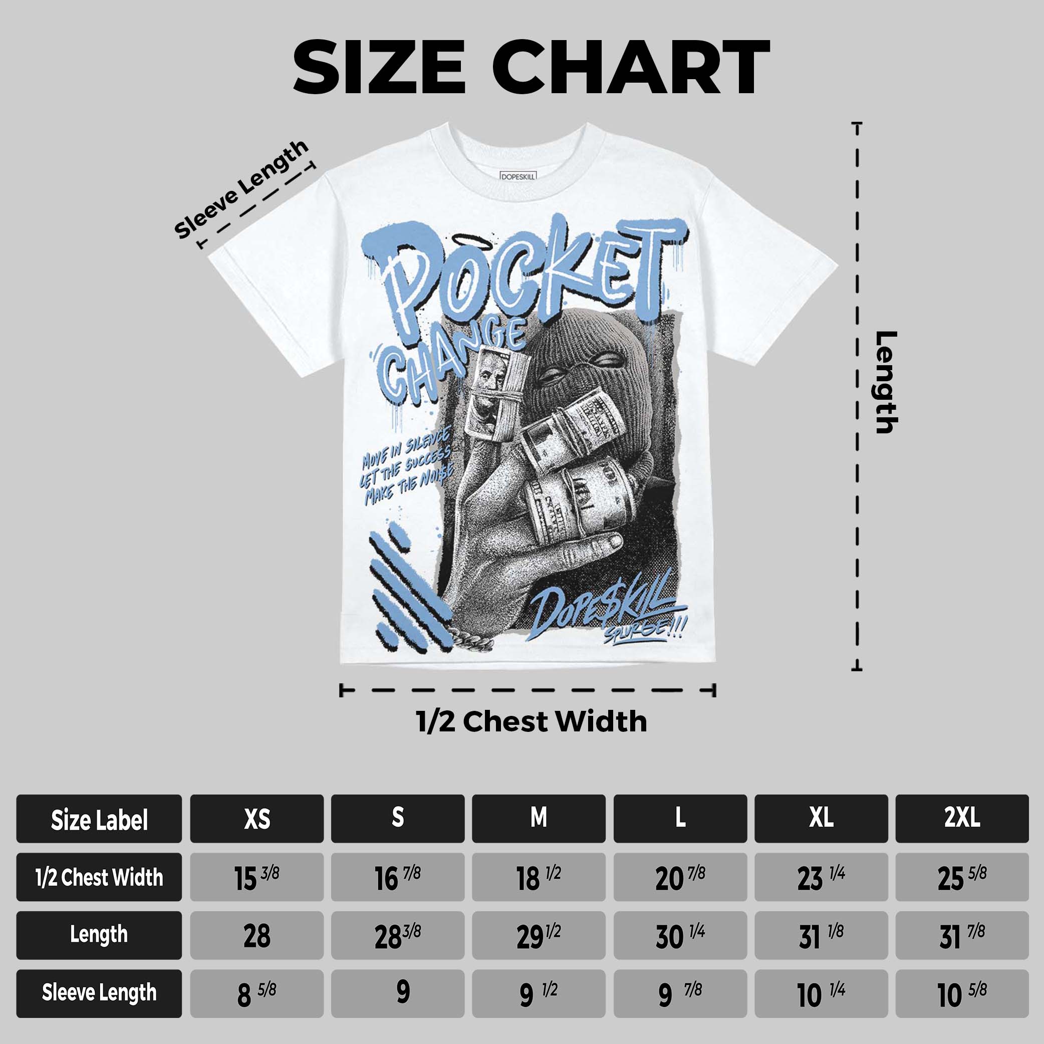 University Blue 5s superstreetwear Oversize Print T-Shirt Pocket Change Graphic