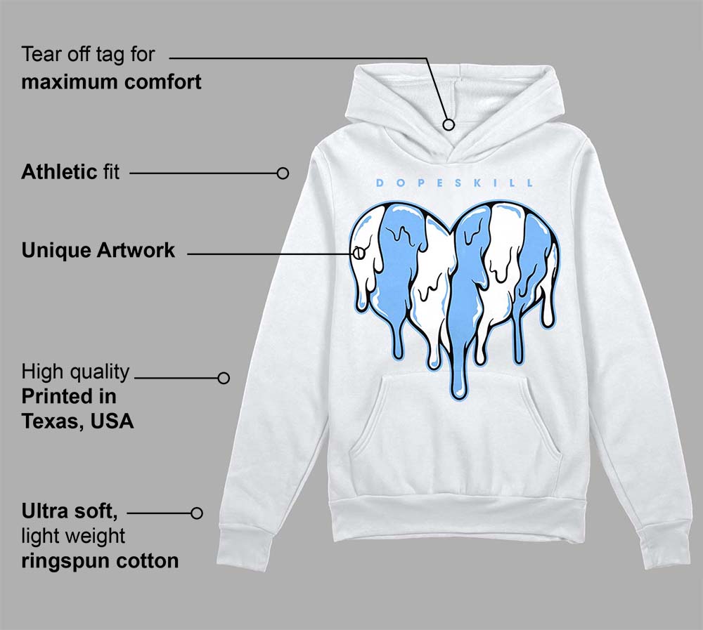Powder Blue 9s superstreetwear Hoodie Sweatshirt Slime Drip Heart Graphic