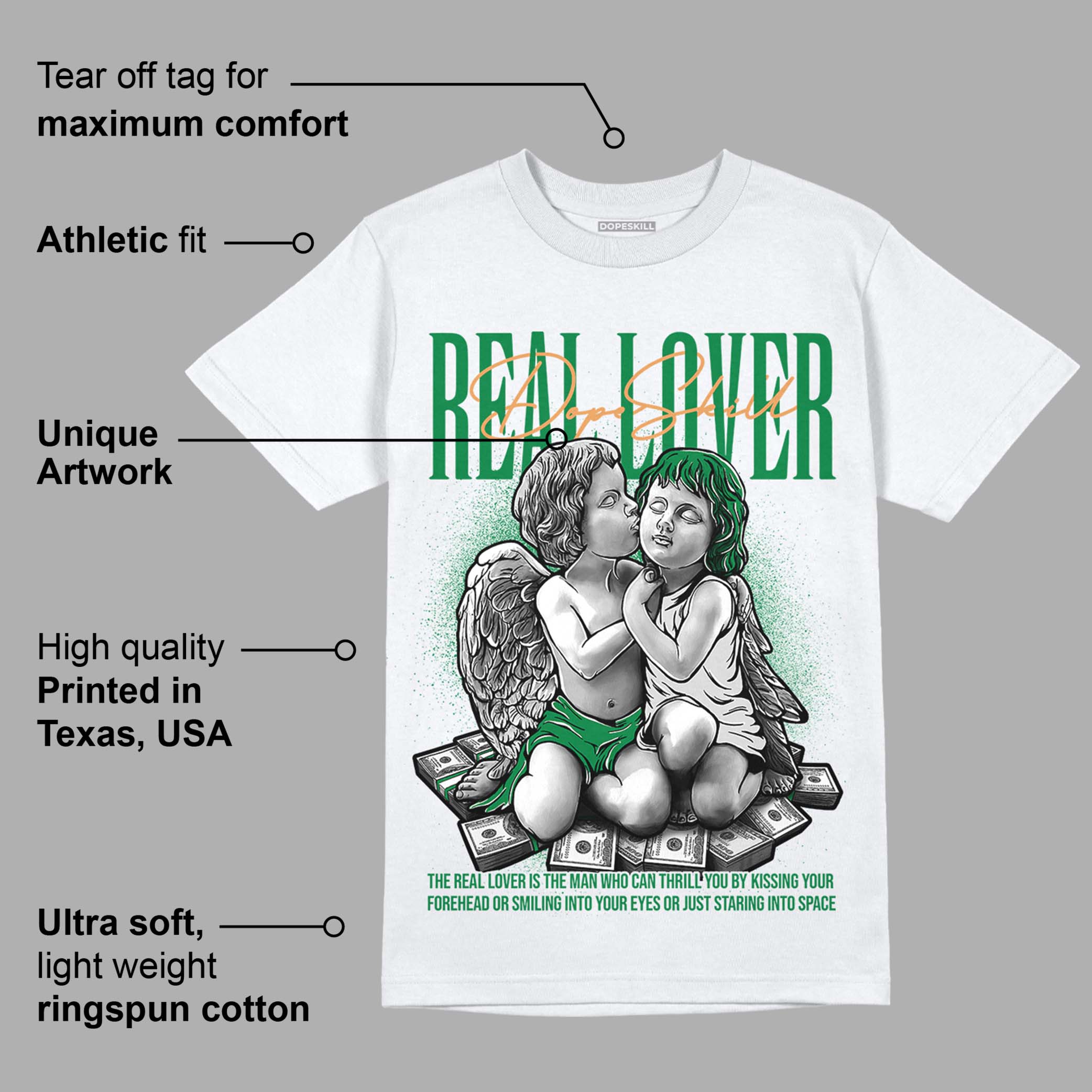 Pine Green 4s superstreetwear T-Shirt Real Lover Graphic