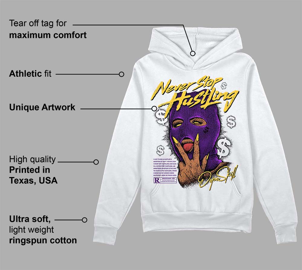 Field Purple 12s superstreetwear Hoodie Sweatshirt Never Stop Hustling Graphic