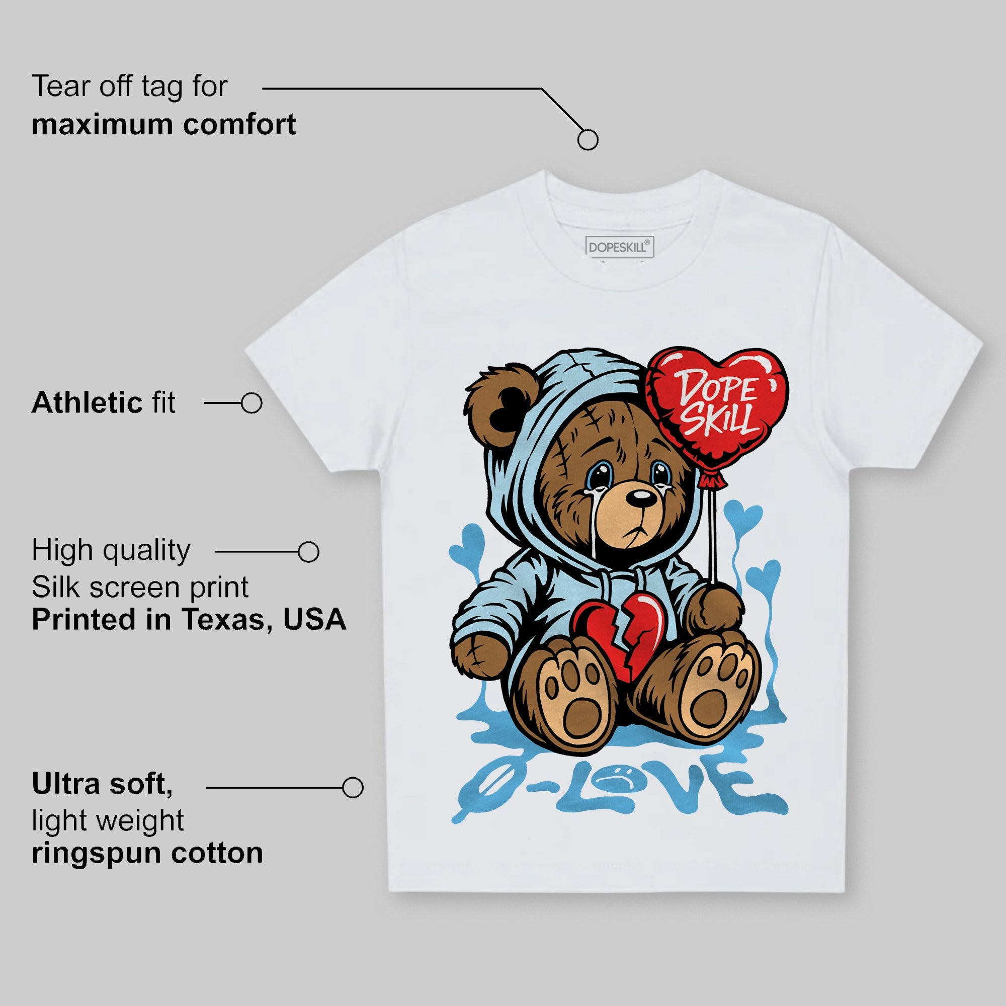 Legend Blue 11s superstreetwear Toddler Kids T-shirt Broken Bear Graphic