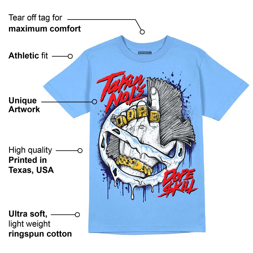 Powder Blue 9s superstreetwear Sky Blue T-shirt Takin No L's Graphic