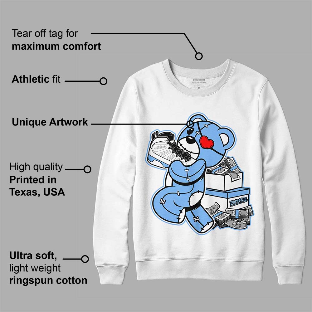 Powder Blue 9s superstreetwear Sweatshirt Bear Steals Sneaker Graphic