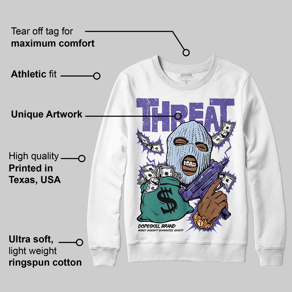 Grape 5s superstreetwear Sweatshirt Under Threat Graphic