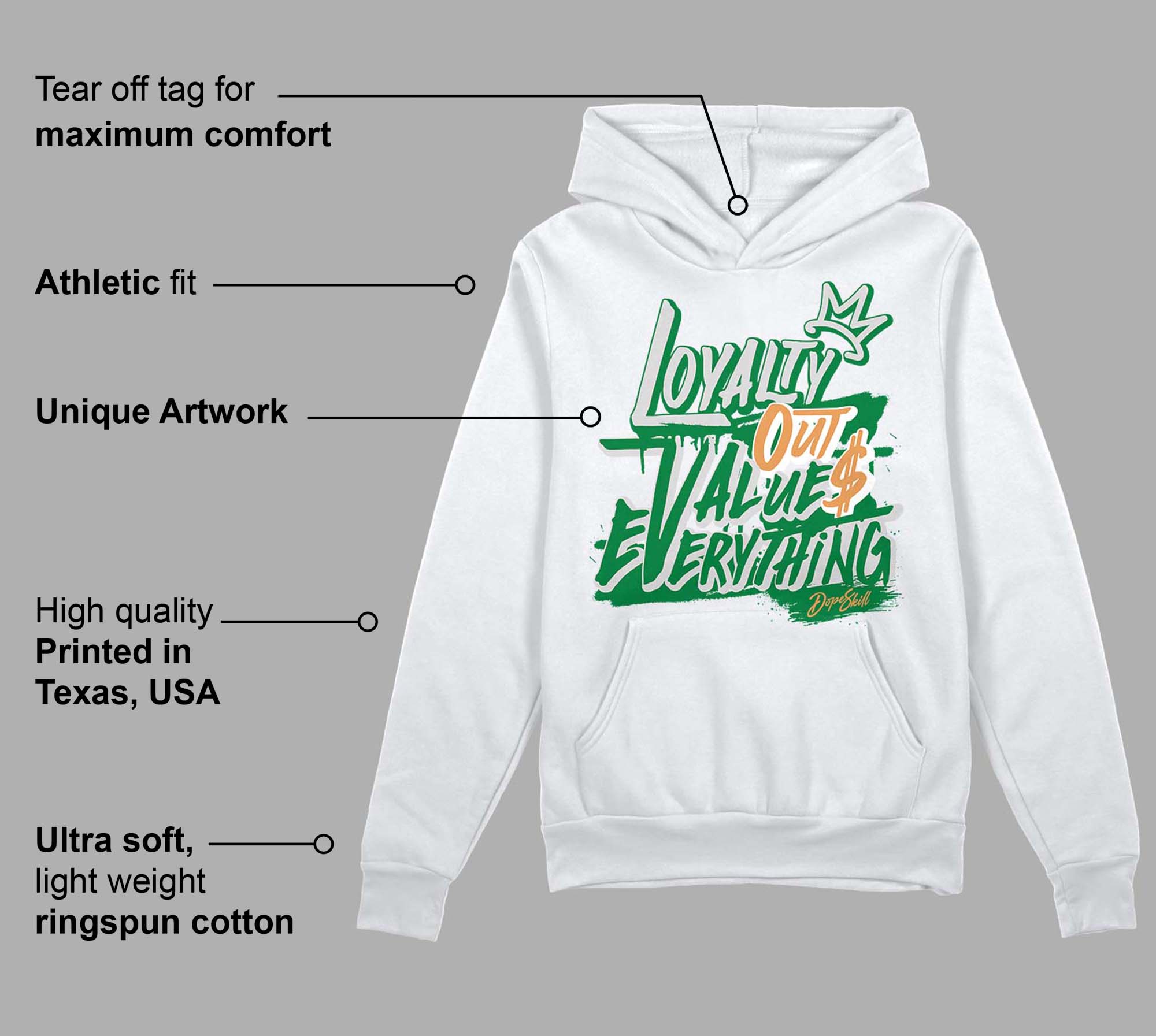Pine Green 4s superstreetwear Hoodie Sweatshirt LOVE Graphic