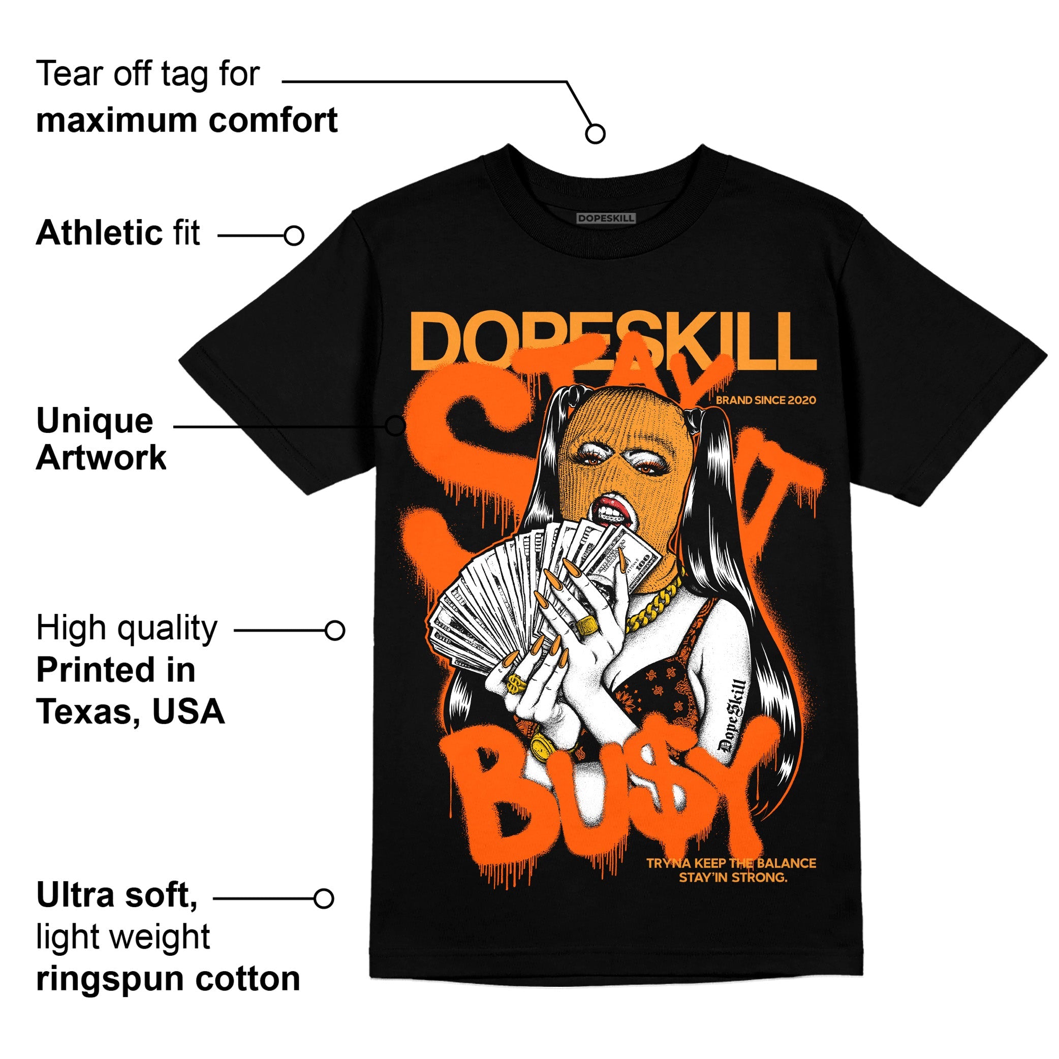 Brilliant Orange 12s superstreetwear T-Shirt Stay It Busy Graphic