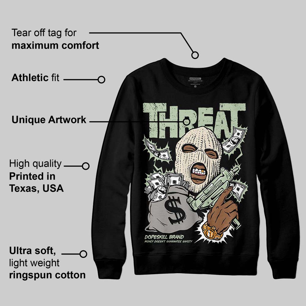 Seafoam 4s 2025 superstreetwear Sweatshirt Under Threat Graphic