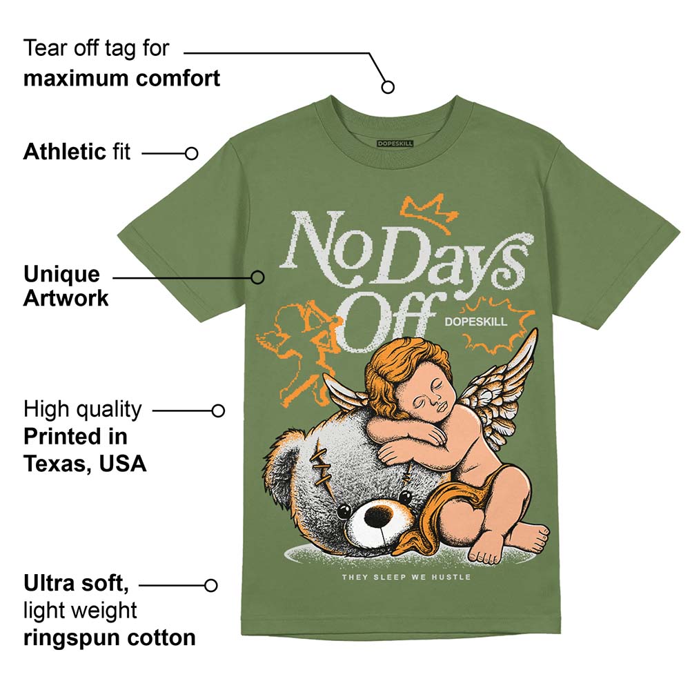 Olive 5s superstreetwear Olive T-shirt New No Days Off Graphic