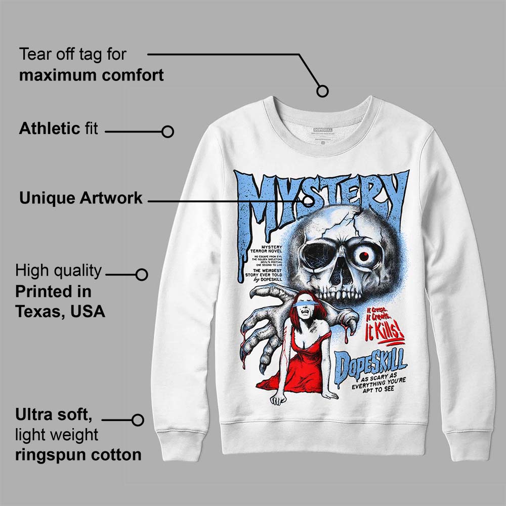 Powder Blue 9s superstreetwear Sweatshirt Mystery Ghostly Grasp Graphic