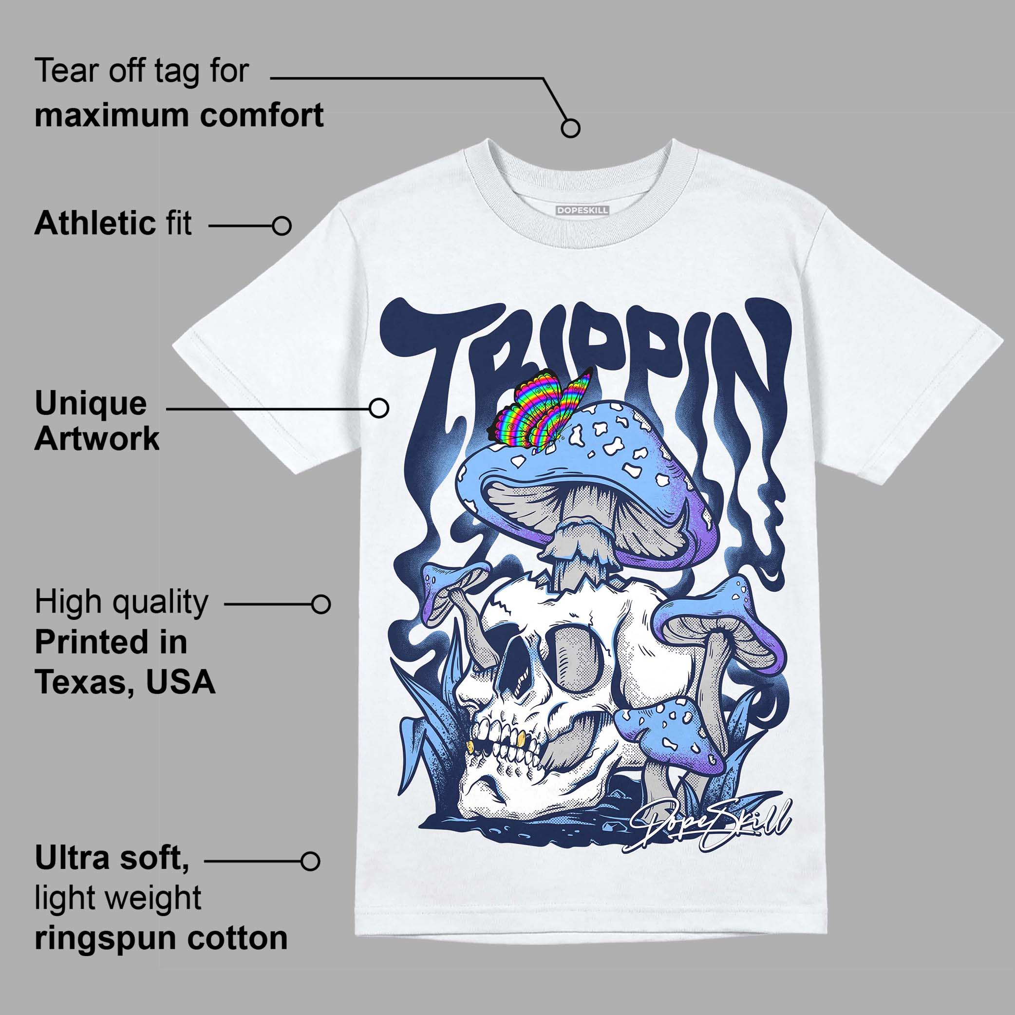 Midnight Navy 5s superstreetwear T-Shirt Trippin Graphic