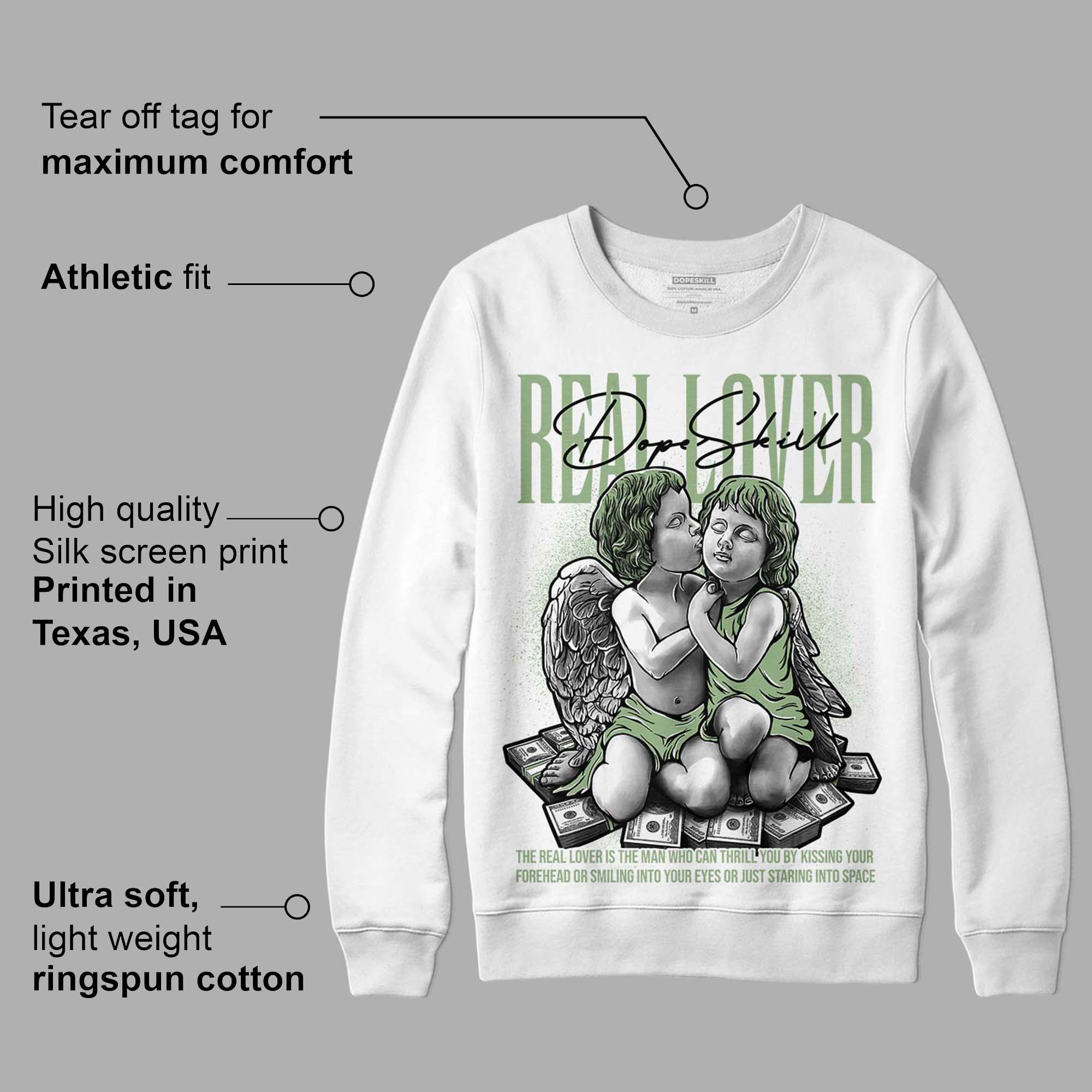Seafoam 4s superstreetwear Sweatshirt Real Lover Graphic