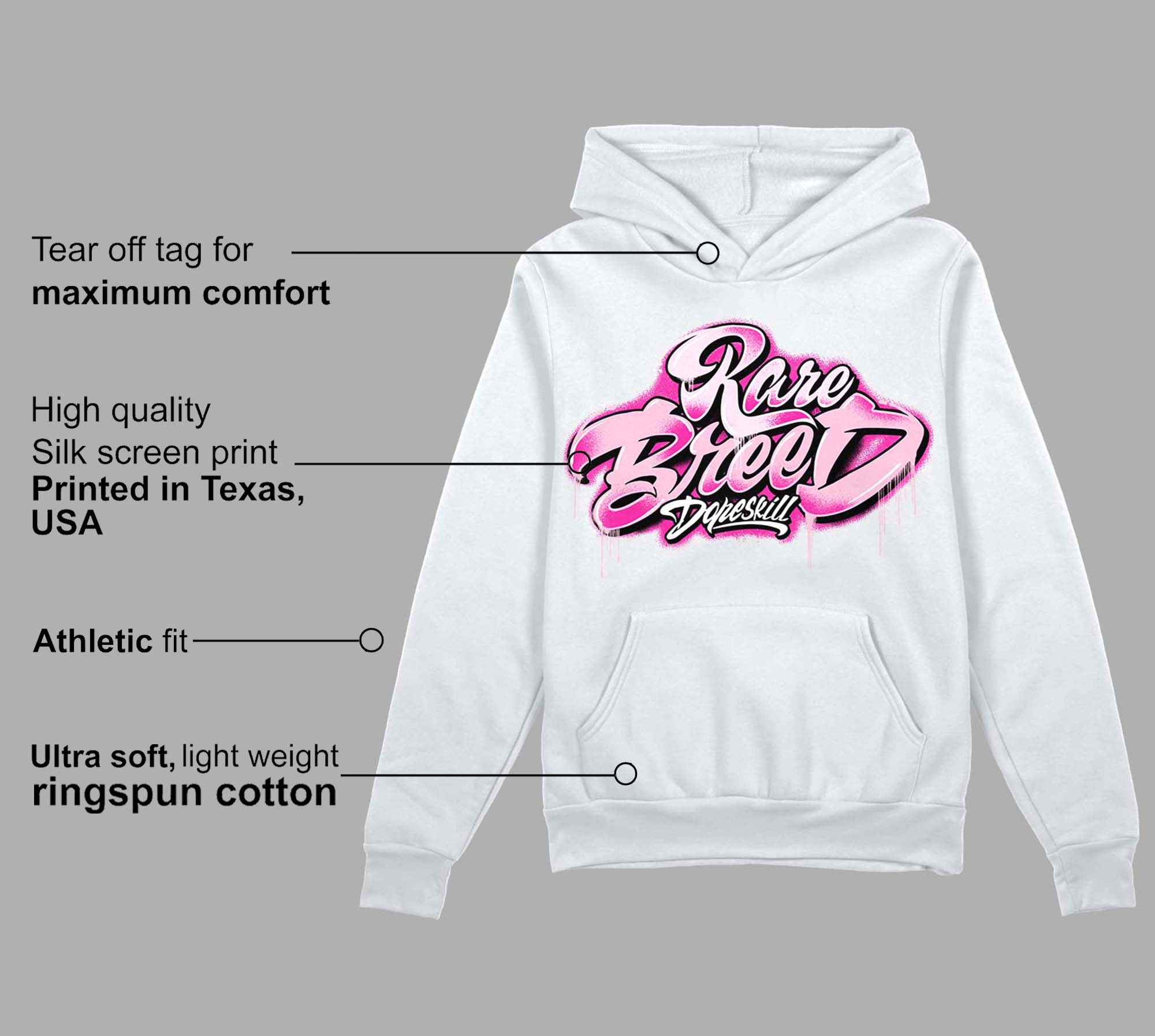 Triple Pink Dunk Low superstreetwear Hoodie Sweatshirt Rare Breed Type Graphic