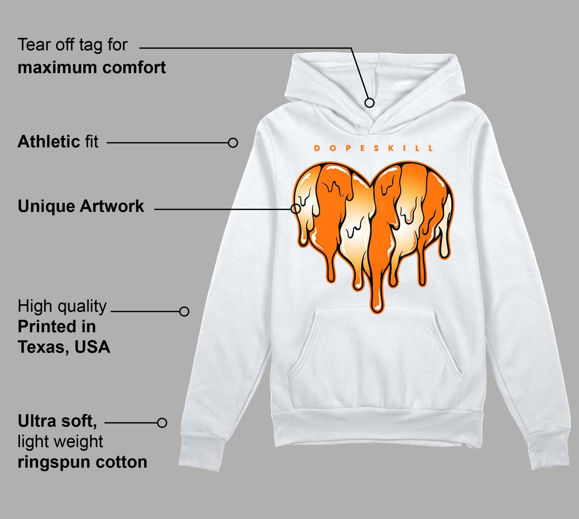 Dunk Low Magma Orange superstreetwear Hoodie Sweatshirt Slime Drip Heart Graphic